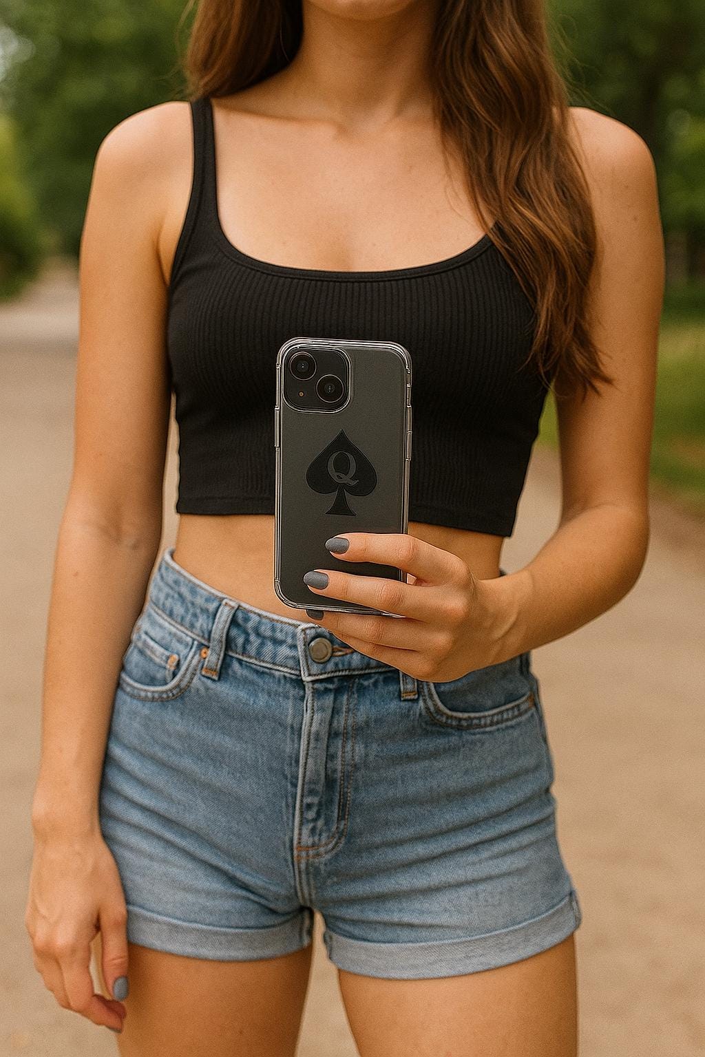 Queen of Spades Clear Phone Case iPhone Samsung , QOS Hotwife Lifestyle Symbol, Cuck Bull Swinger Design, Lightweight Protective Cover