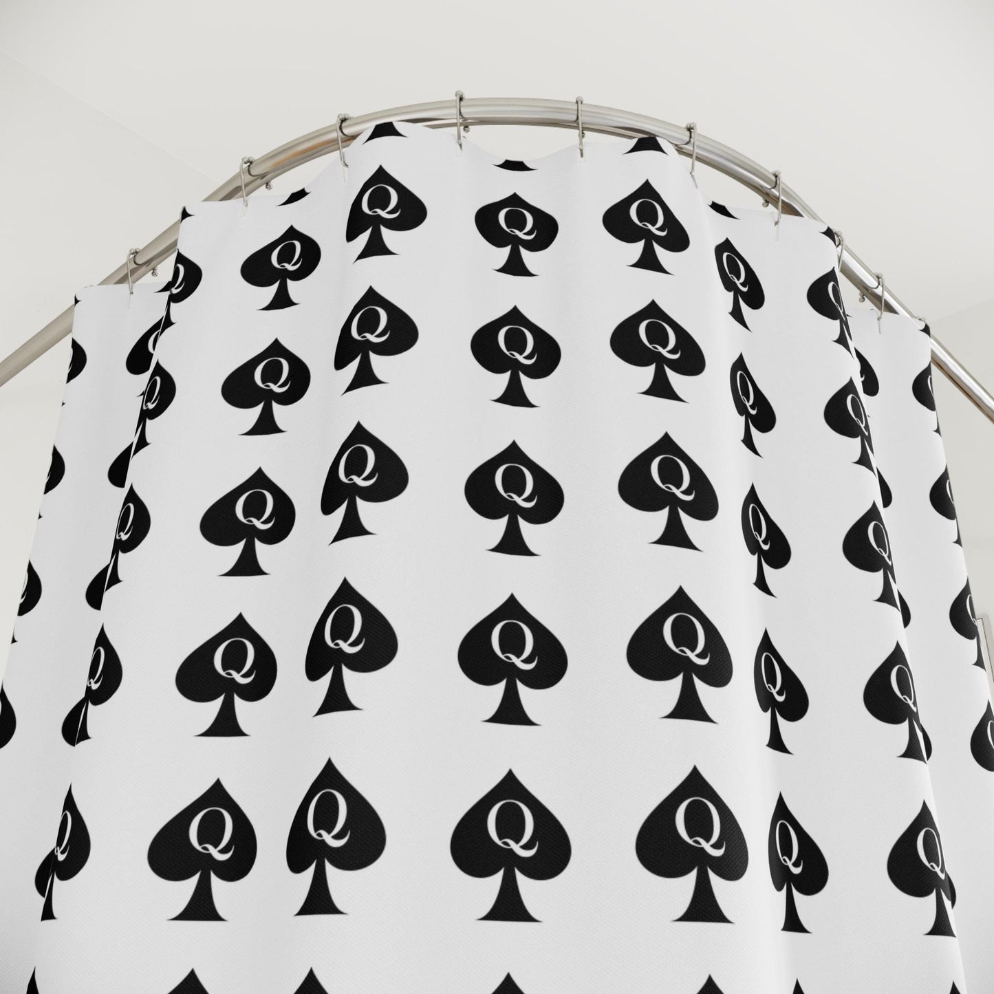 Queen of Spades Shower Curtain Hotwife Cuck Lifestyle Bathroom Decor QOS Symbol for Swinger Couples Bull Design
