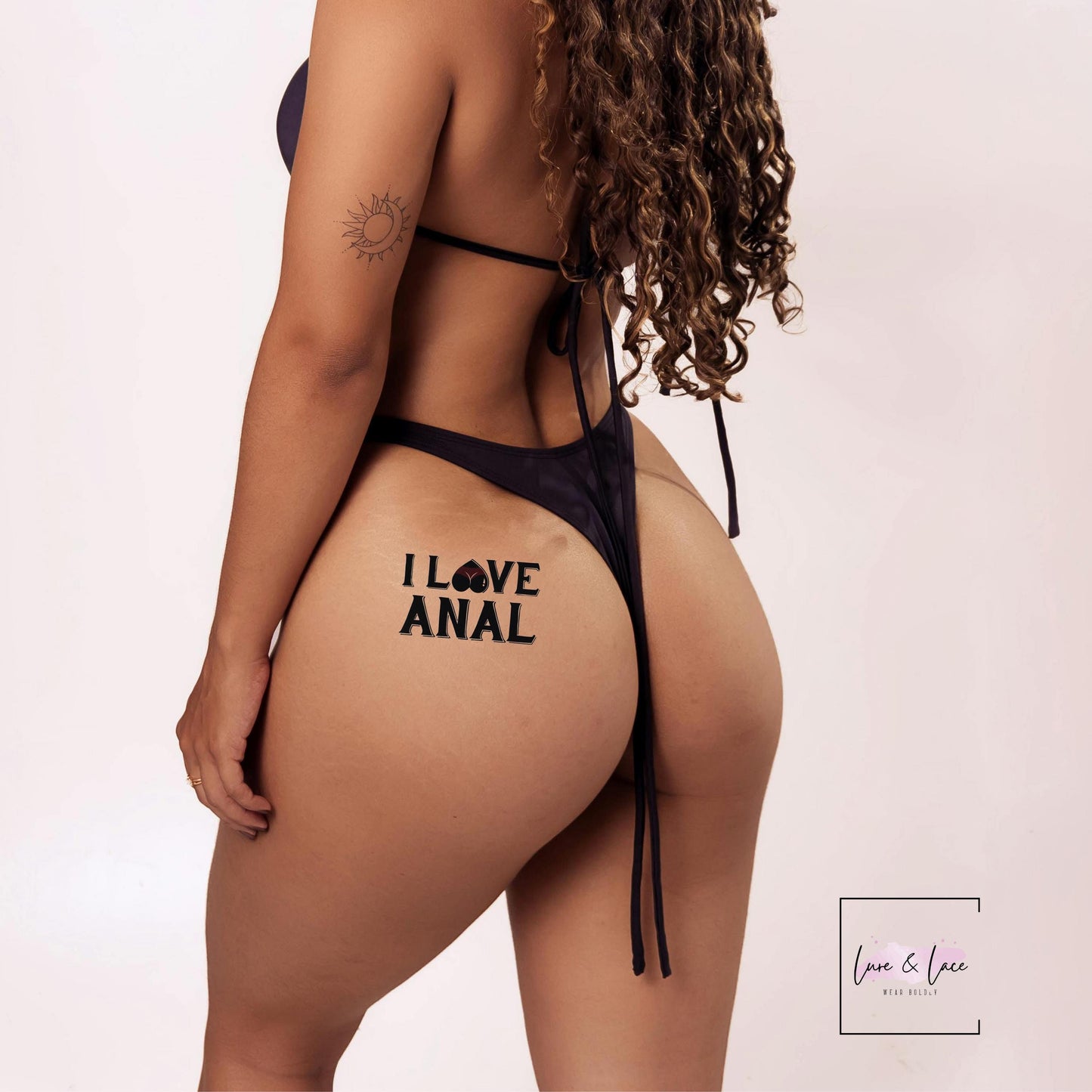 I love Anal Temporary Tattoo| Anal Sexy Waterproof Tattoo, Butt plug Wife Naughty fun, Swinger, Pineapple Sex, Gift idea for her wife GF Sex