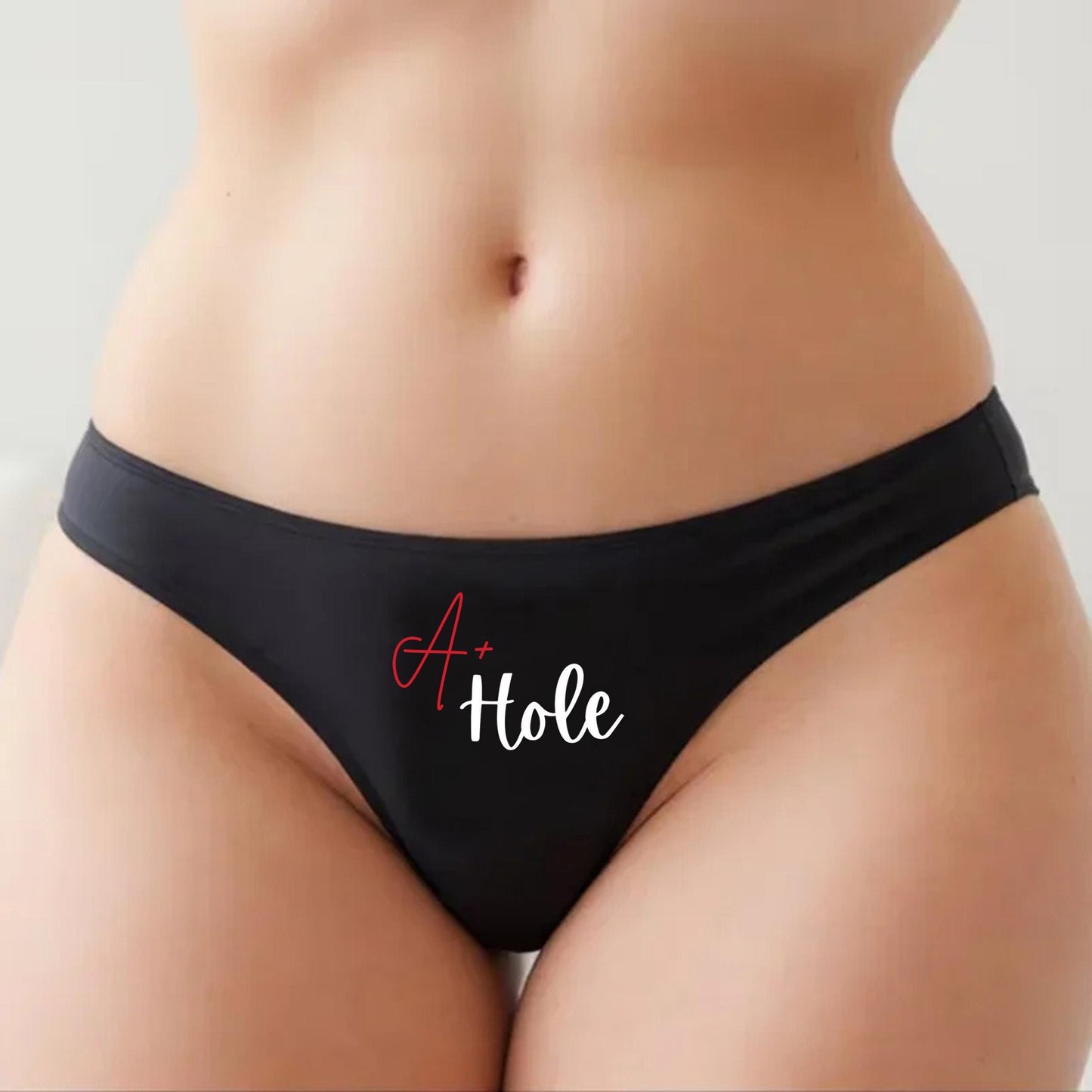 A plus Hole Thong | QoS Panties, Sexy Gift Idea for Wife, Hotwife lifestyle Queen of Spades, Surprise Him Underwear