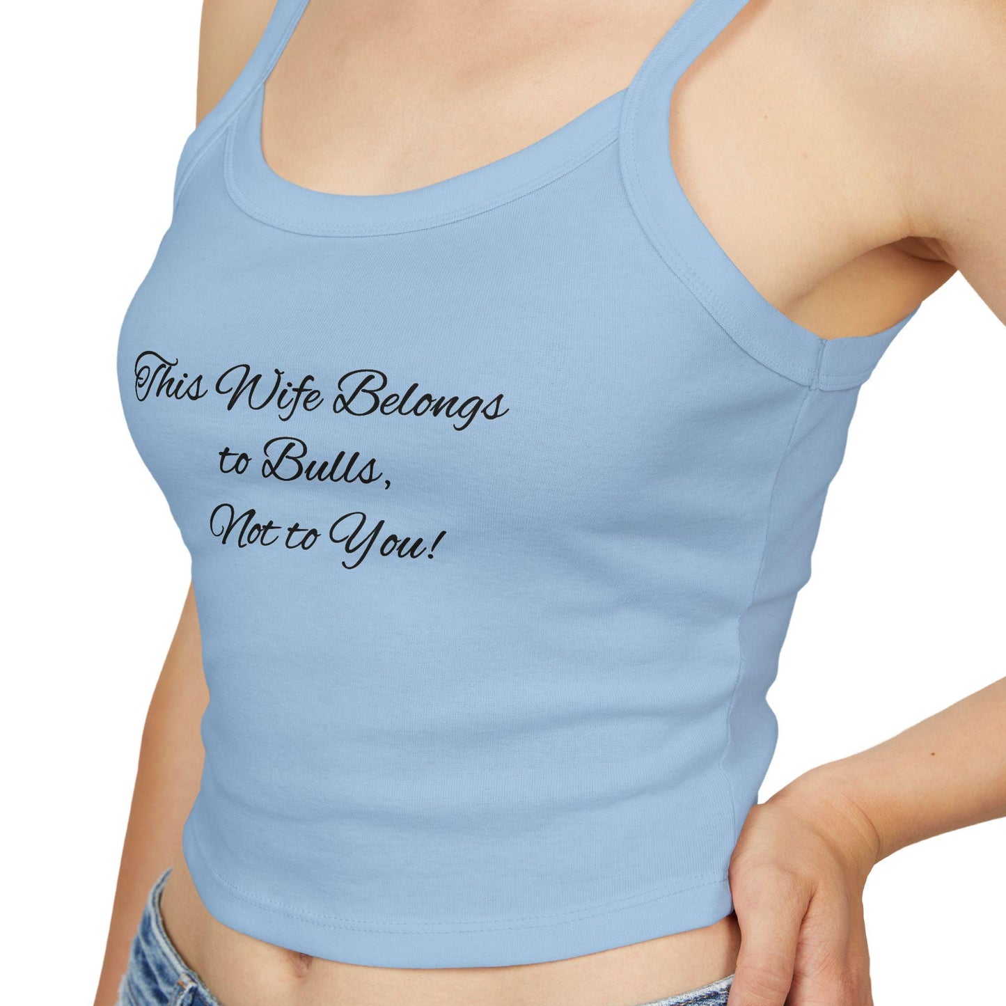 This Wife Belongs to Bulls, Not to You, Hotwife lifestyle QOS Queen of Spades Spaghetti strap crop top, sexy Gift idea for her, wife,