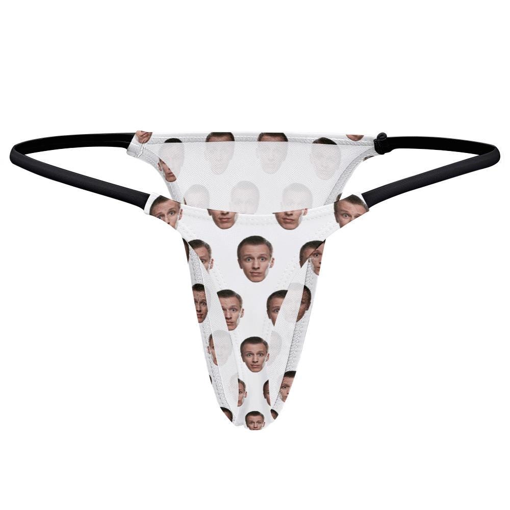 Custom Face Thong from photo, Customized panties gift for Her Anniversary, Valentine- Gift idea for wife Girlfriend Sexy Funny Lingerie