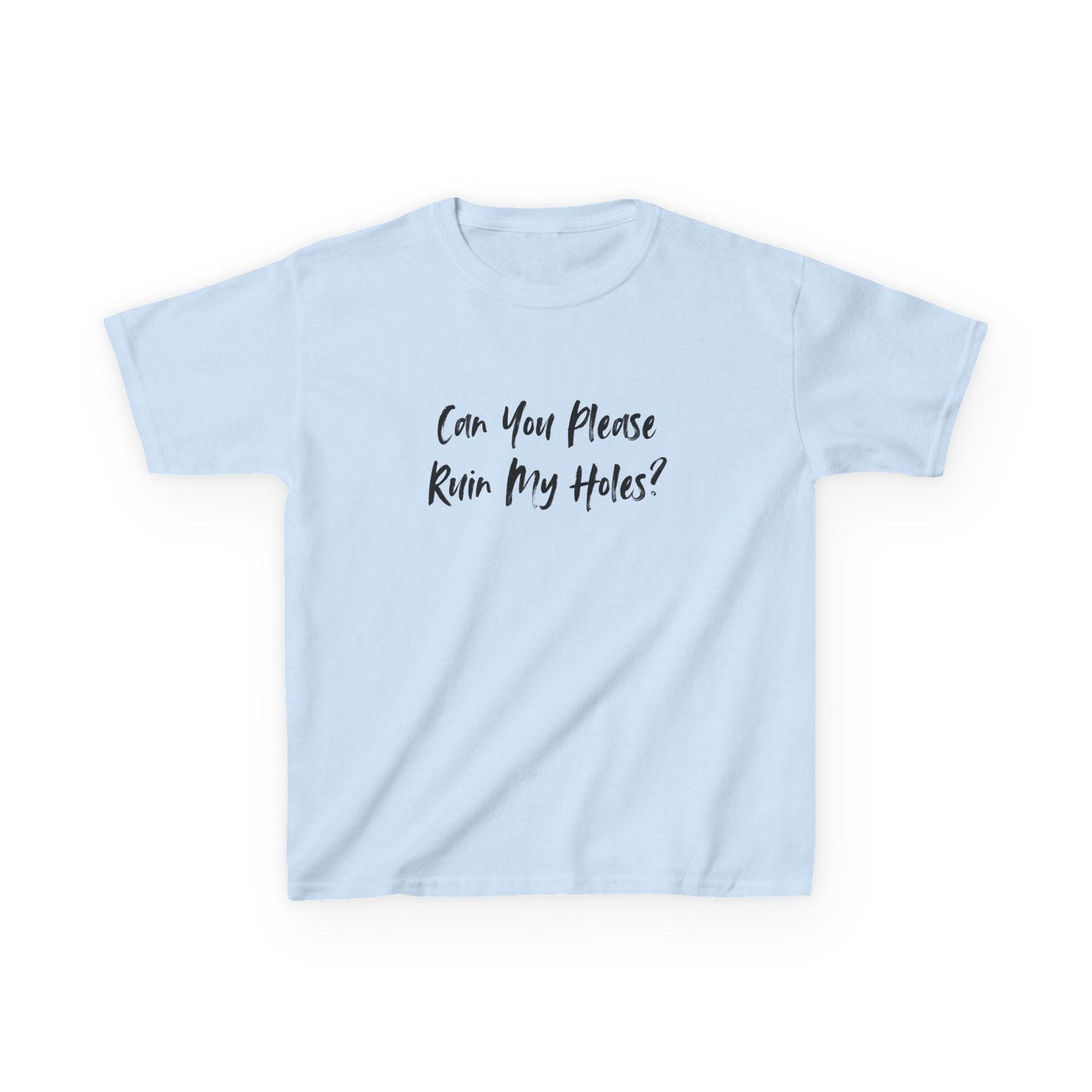 Can You Please Ruin My Holes Y2K Sexy Cute Baby Tee Crop Top, Date Idea Naughty Apparel