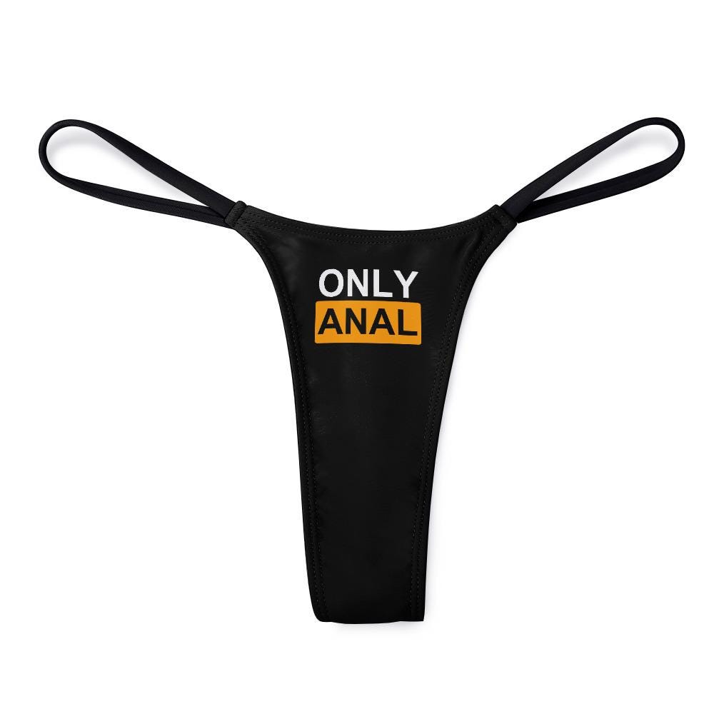 ONLY ANAL Thong | Anal Only Panty | Sexy Underwear for Roleplay & Adult Fun, anal slut gift for hot wife and horny girlfriends, gag gift sex