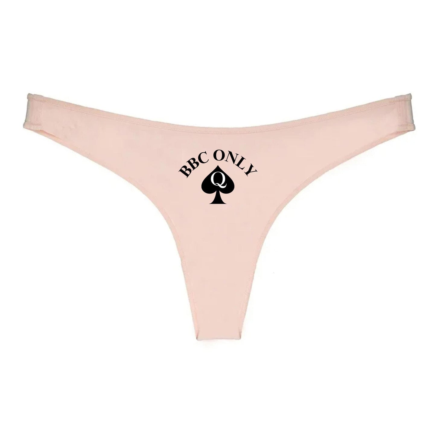BBC ONLY Thong | Queen of Spades Hotwife lifestyle QoS Panties, Sexy Gift Idea for Wife, , cuck husband Underwear, Swinger Couple