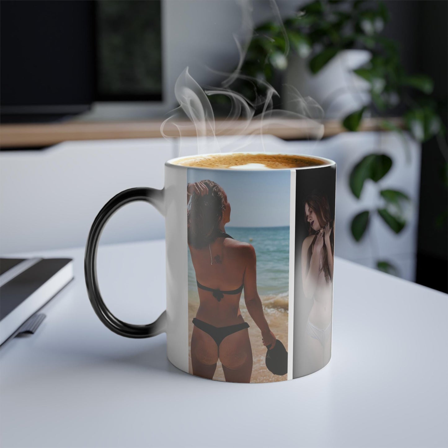 Custom Boudoir Photo Mug | Sexy Gift idea for Him, Color Changing Mug, Personalized Nude Mug Erotic Couple Anniversary Naughty Photo Present