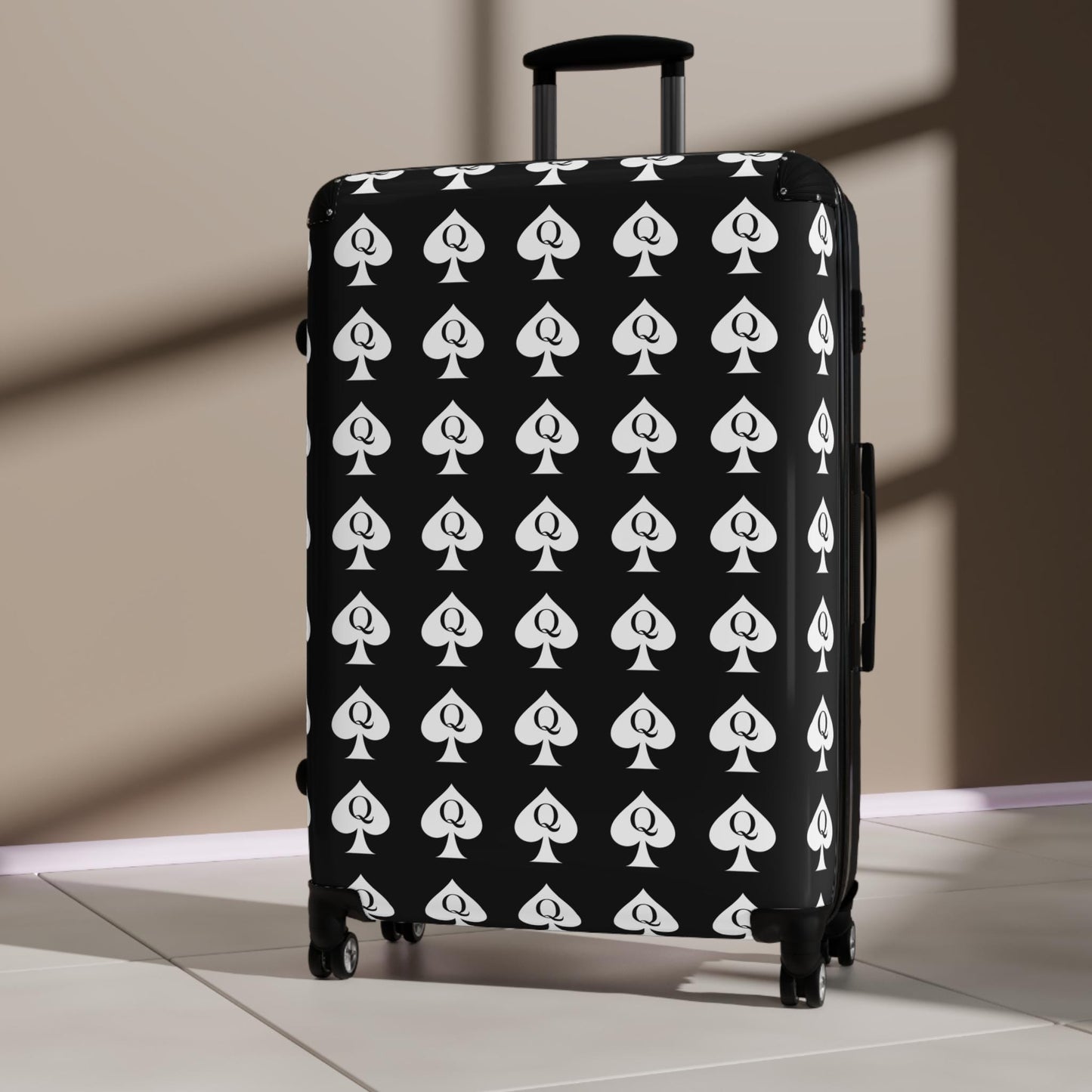 Queen of Spades Spinner Suitcase | QOS Lifestyle Luggage, Hotwife Travel, Kinky Swingercruise Luggage, BBC Pineapple Vacation Bag BDSM Gift