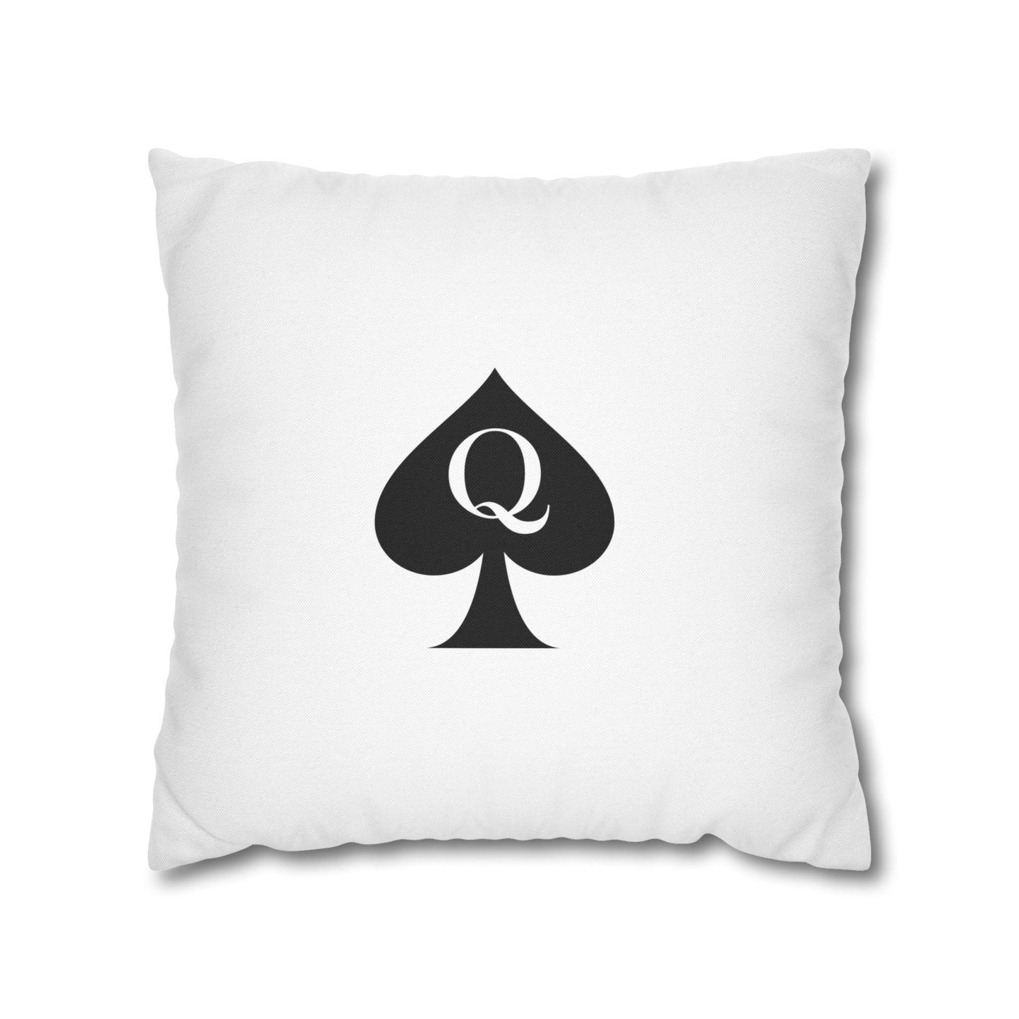 Queen of Spades Square Pillowcase QOS Hotwife Bedroom Decor Cuck Swinger Lifestyle Cushion Cover Double Sided Print Sexy Statement
