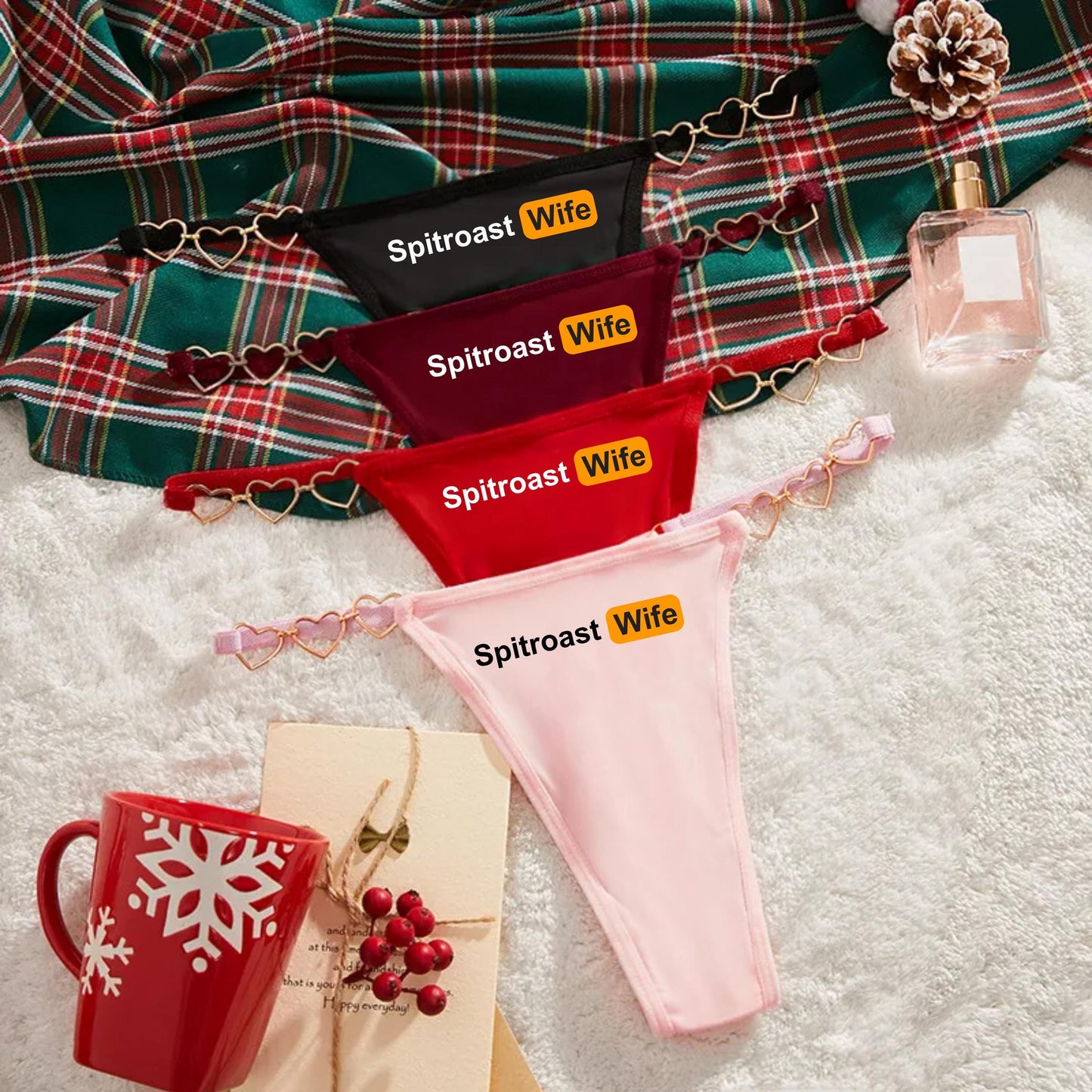 Spitroast Wife Thong Hotwife Queen of Spades Gstring | QoS panties| Bull Cuck sexy underwear | MFM Swinger Clothing| Gift for her