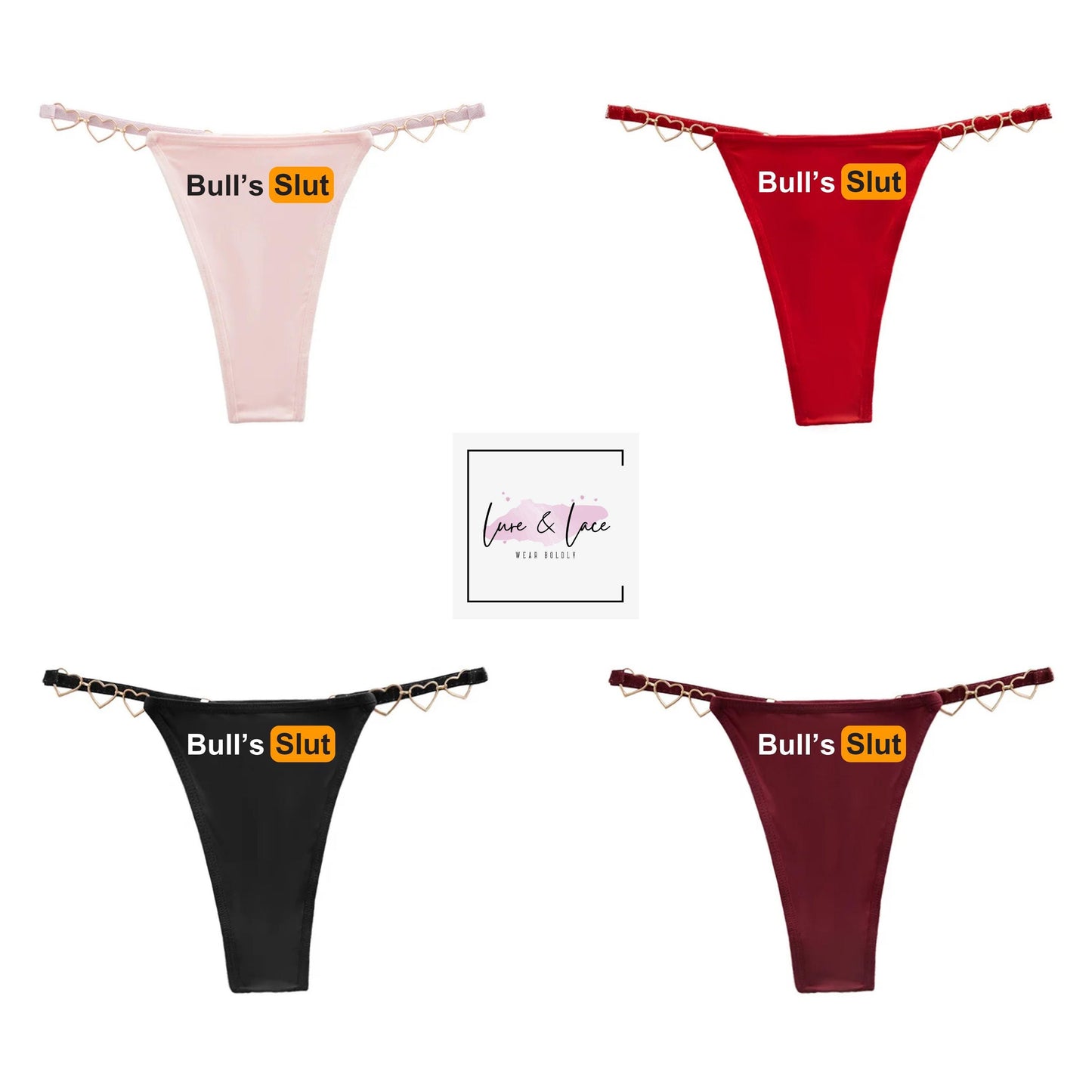 Bull's Slut Gstring Thong Hotwife Queen of Spades | QoS panties Gift idea for her| Bull slut wife sexy underwear| pineapple Swinger Clothing