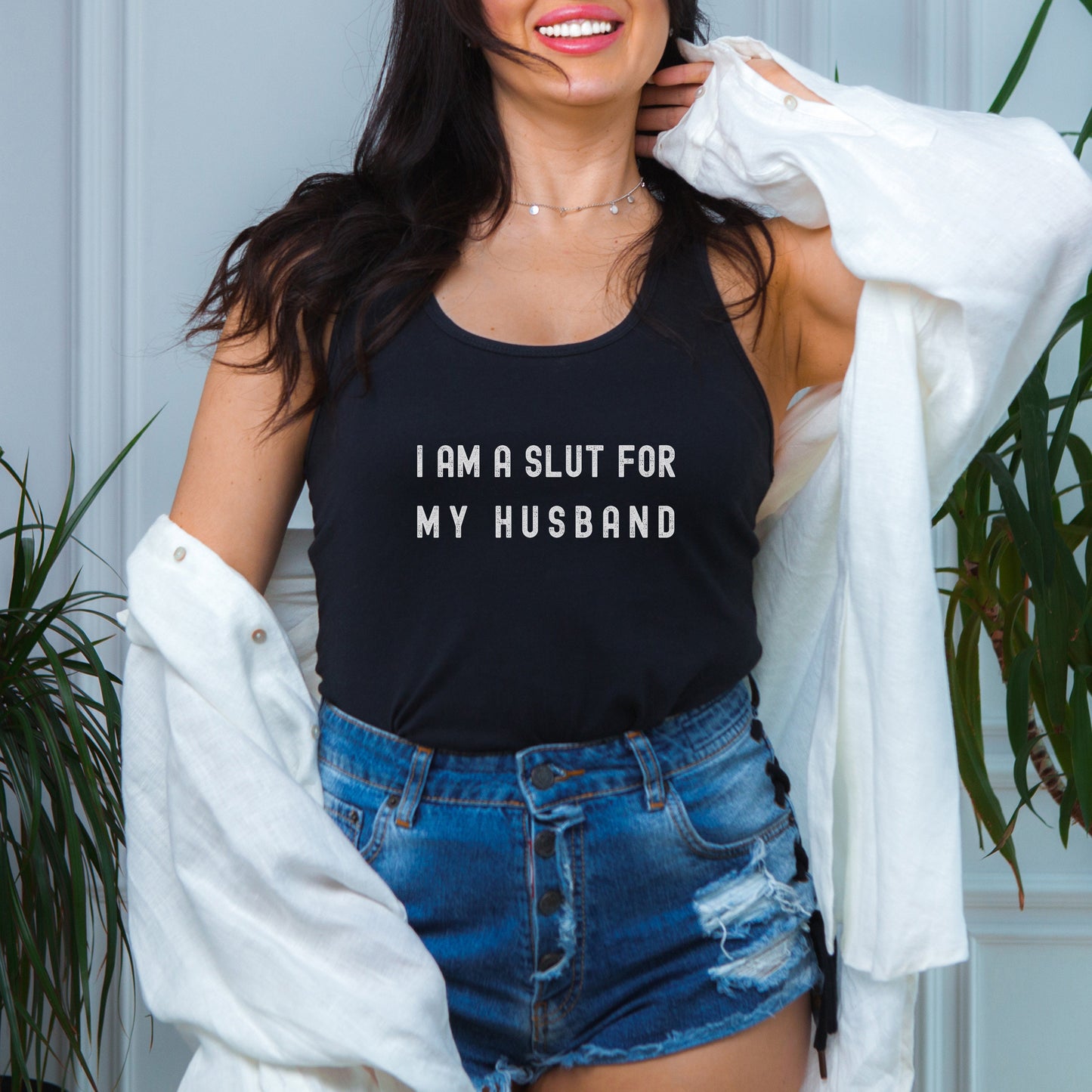 I am a slut for my Husband Couple shirt, Funny gift for wife, Vanletines day gift, Women Sex shirt, wife sex shirt