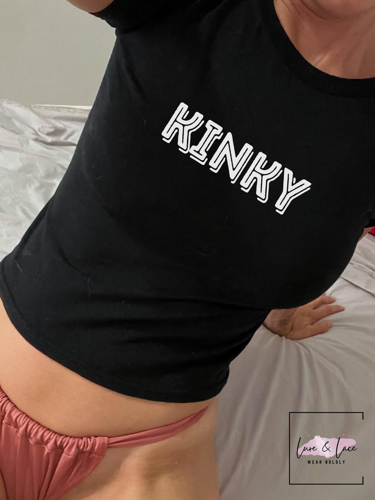 Kinky Y2K Sexy Cute Baby Tee Crop Top, Roleplaying Couple Apparel