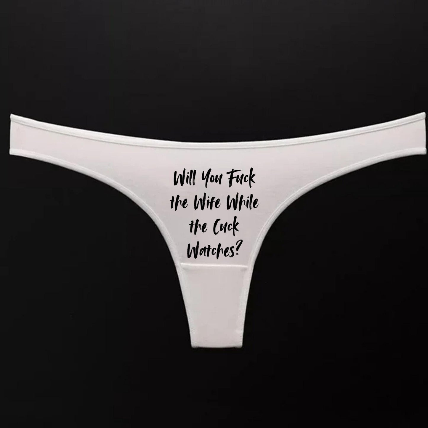 Will you Fuck the wife while hubby Thong | Hotwife lifestyle QoS Panties, Sexy Gift Idea for Wife, Queen of Spades, cuck husband Underwear