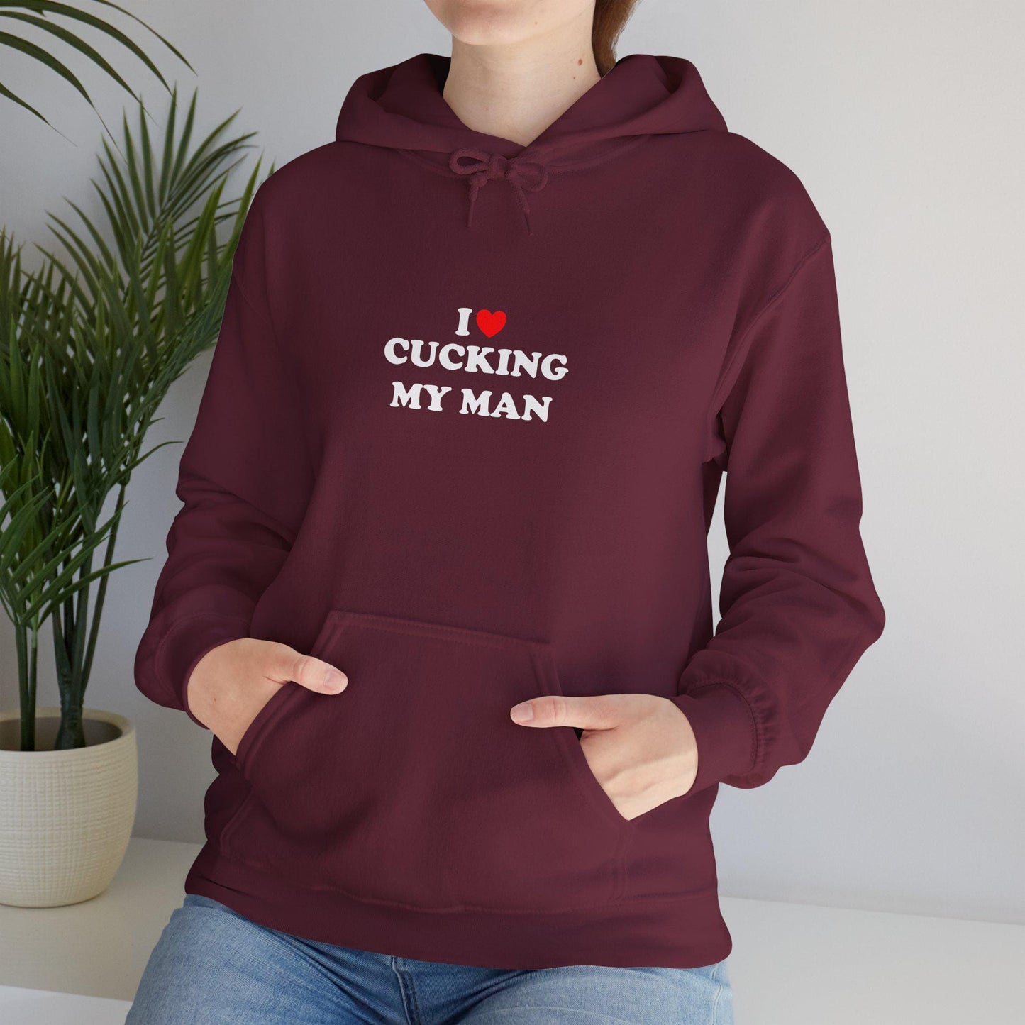 I Love Cucking My Man Hooded Sweatshirt, Cuckold Hotwife Swinger Lifestyle Power Play Submission Gift Idea for Her, cuckold bull gift