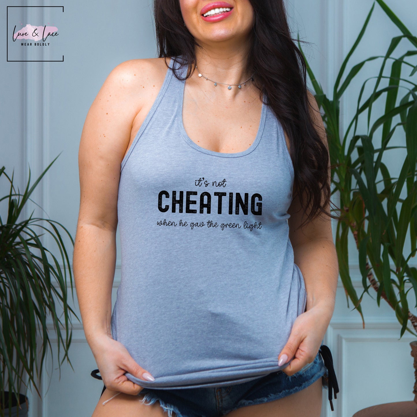 Not cheating Swinger Clothes Tank, HOTWIFE sex shirt Swinger shirt, Swinger Gift, sexy Swinger Lifestyle, Hotwife sex, MILF sex