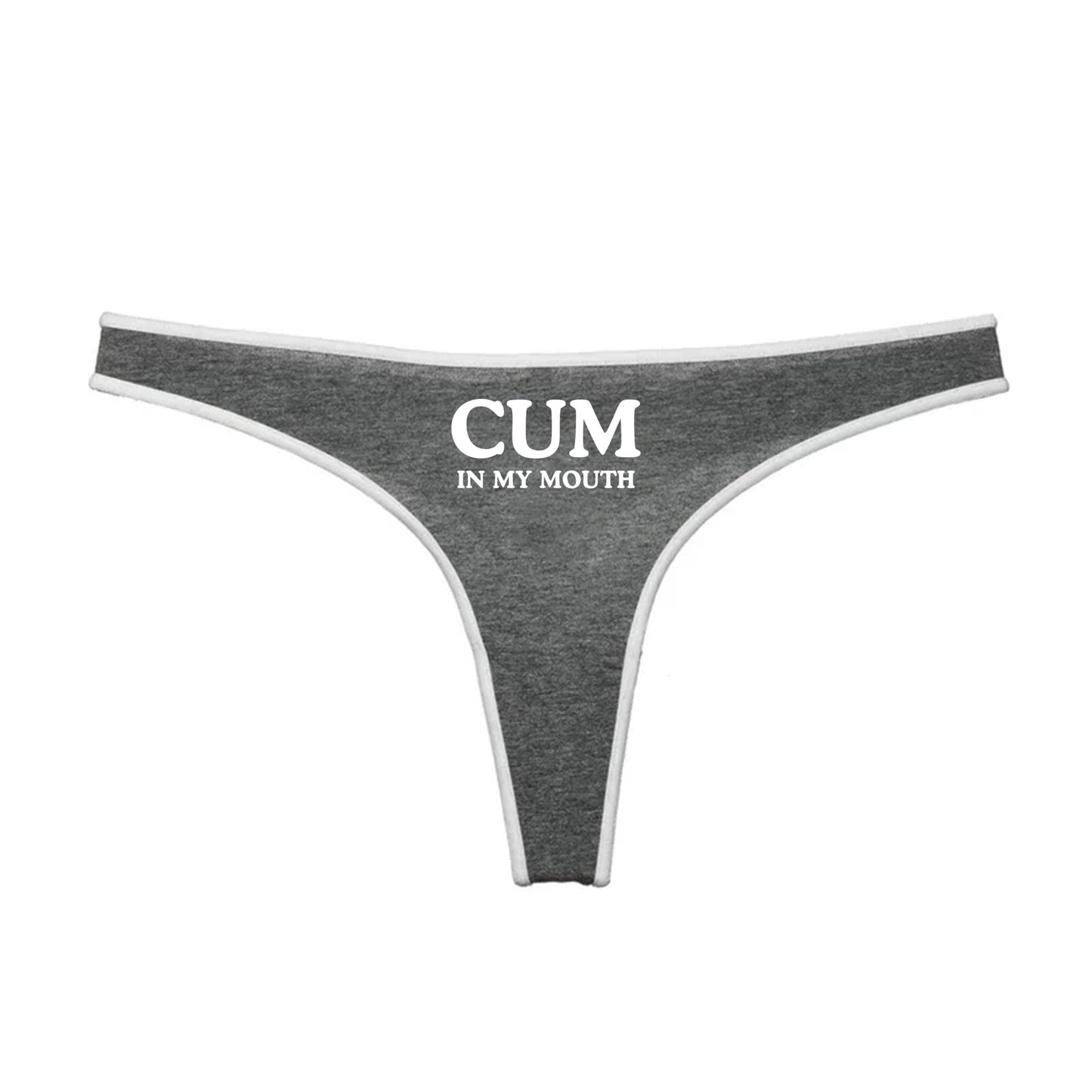 Cum In My Mouth Thong | Oral fun Hotwife lifestyle QoS Panties, Sexy Gift Idea for Wife, Queen of Spades, cuck husband Underwear