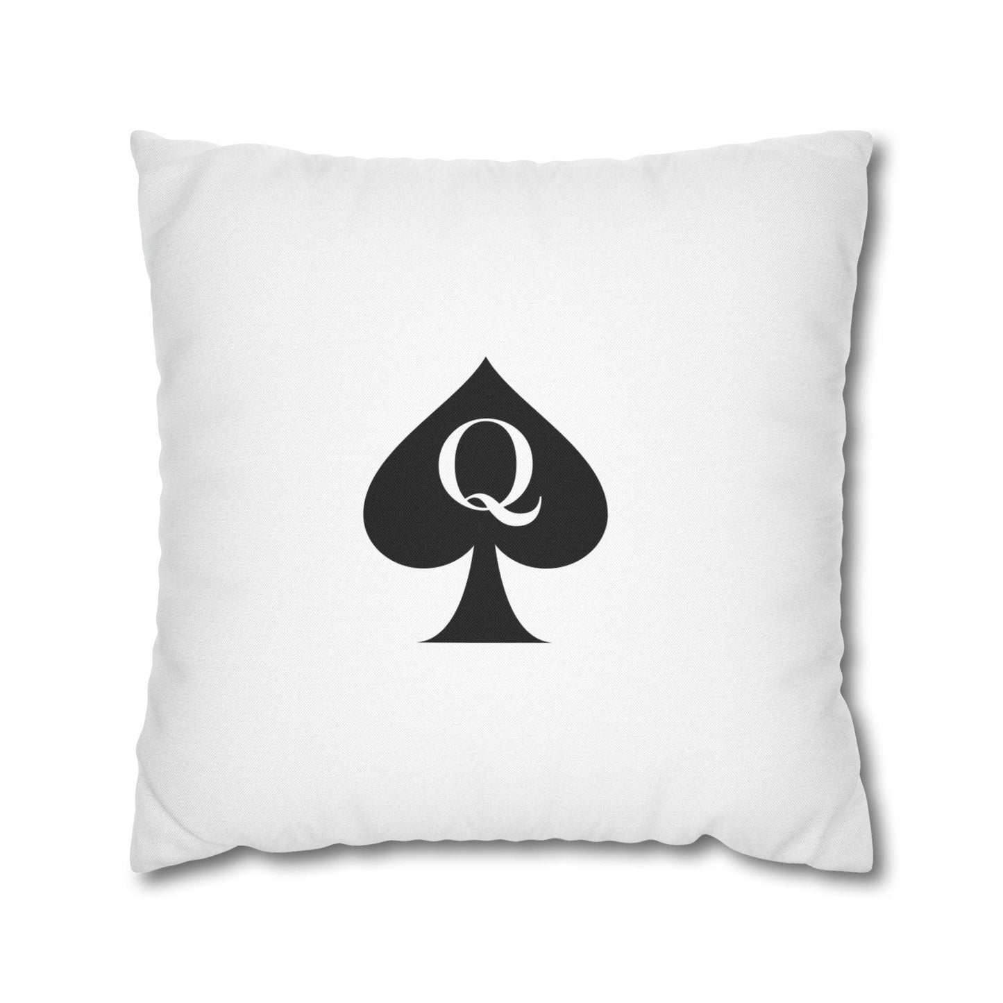 Queen of Spades Square Pillowcase QOS Hotwife Bedroom Decor Cuck Swinger Lifestyle Cushion Cover Double Sided Print Sexy Statement