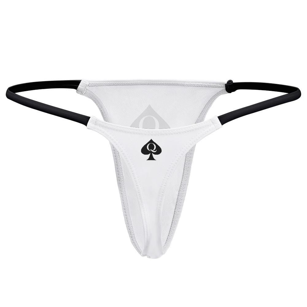 Hotwife Queen of Spades sexy Thong G-String | QOS, BBC Wife Panty Gift Her, Sex MILF Swingers Lifestyle Pineapple Cuckold Underwear
