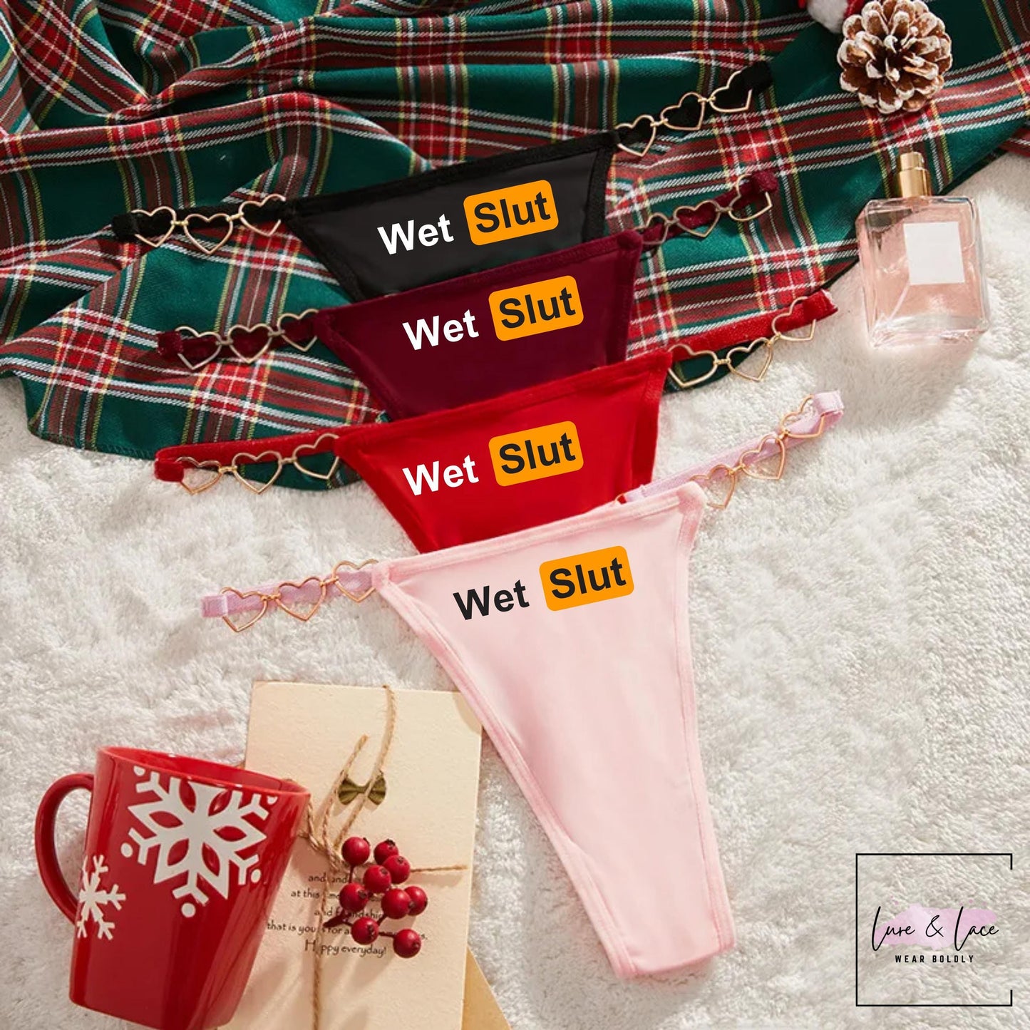 Wet Slut Thong naughty women Gstring girlfriend | QoS panties Gift idea for her| slut wife sexy underwear for anniversary, Queen of Spades