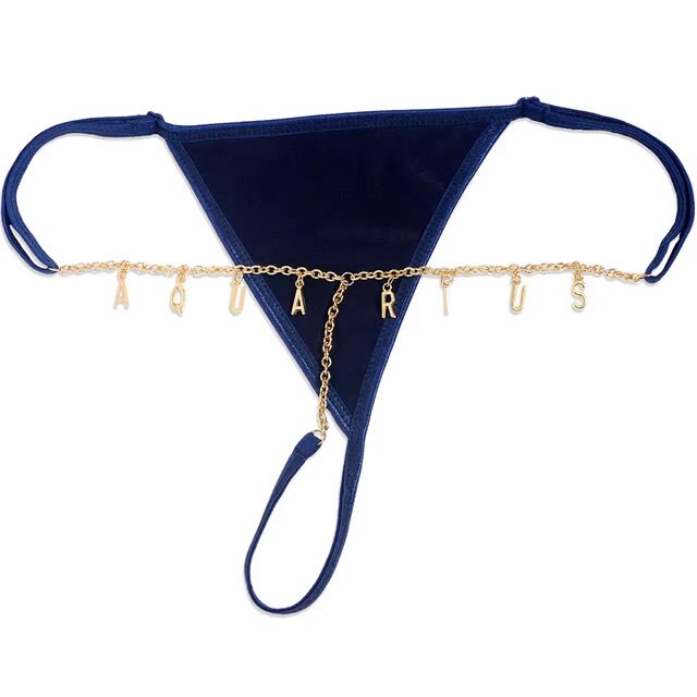 Custom panties Thong Sexy - Personalized Thong with Stainless Steel Letters | Sexy Women Underwear | Adjustable Triangle Bikini