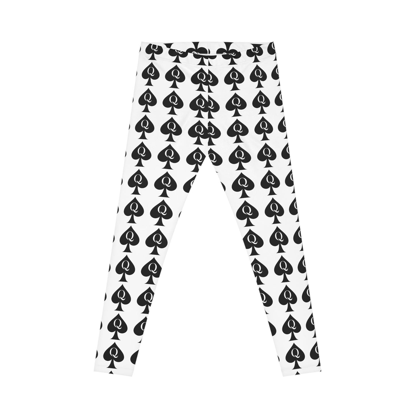 Queen of Spades Leggings, Hotwife Symbol All-Over Print | QOS Cuckold Lifestyle Apparel, Sexy BDSM Loungewear, Stretchy Leggings for Her