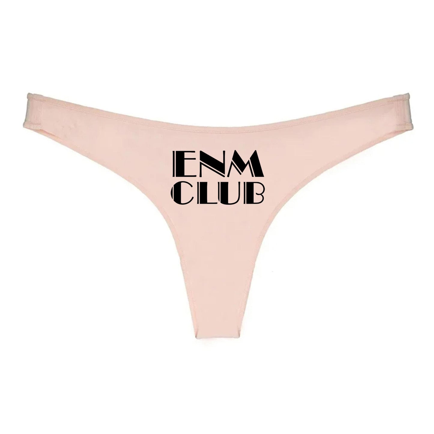 ENM CLUB Thong | Ethical Non Monogamy Hotwife lifestyle QoS Panties, Sexy Gift Idea for Wife, Queen of Spades, cuck husband Underwear