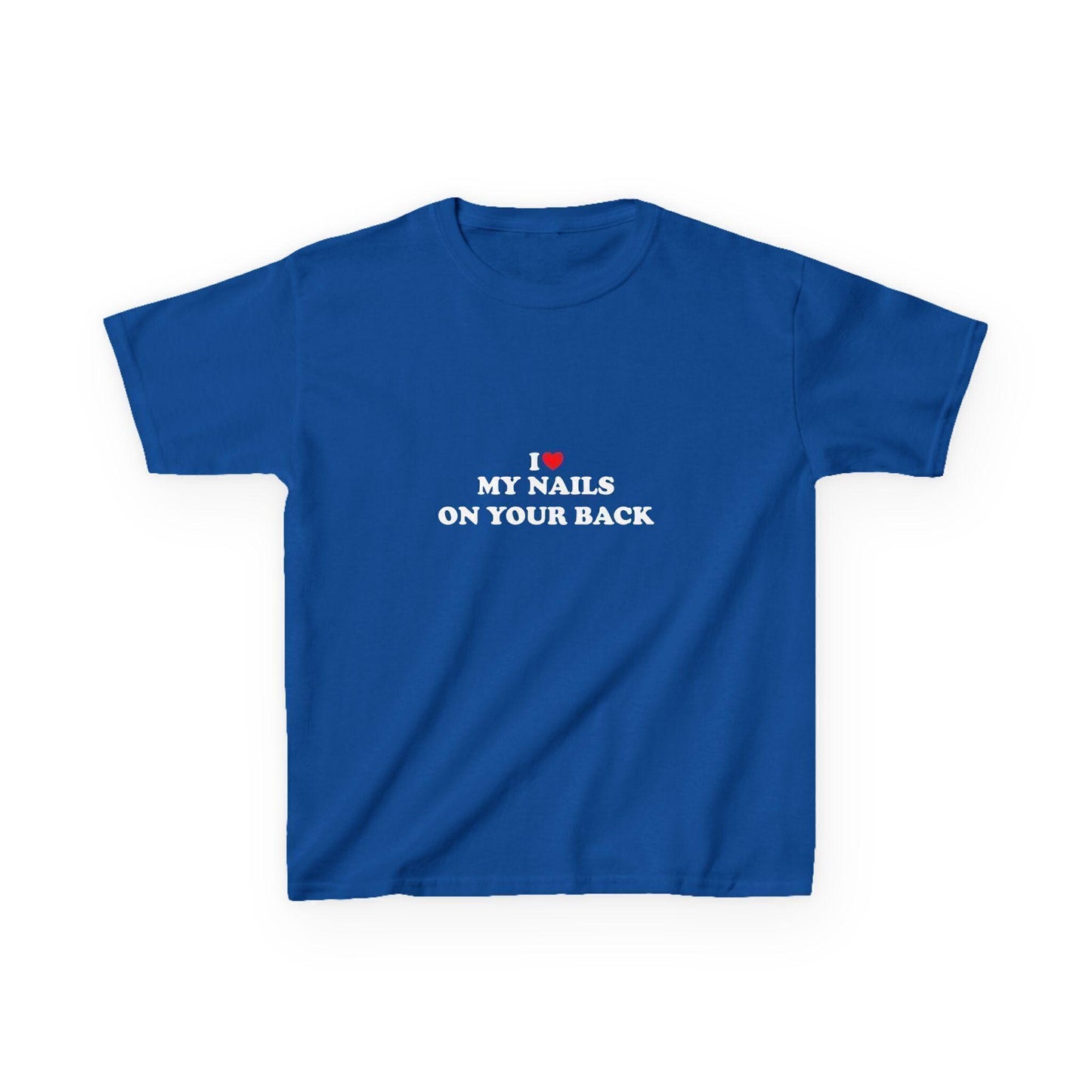 I Love My Nail on Your Back Y2K Crop Top BDSM Impact Play Kink Hotwife Swinger Submission Power Exchange Gift Idea for Her