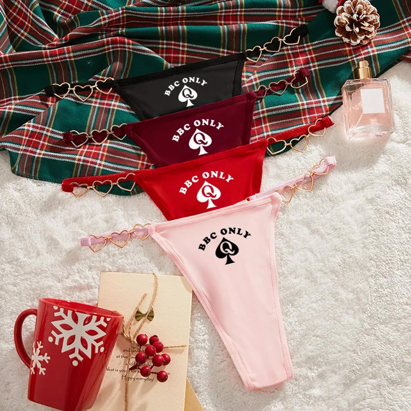 Queen of Spades Hotwife sexy G-String | QOS Thong, BBC Wife Panty Gift Her, Sex MILF Swingers Lifestyle Pineapple Cuckold Underwear