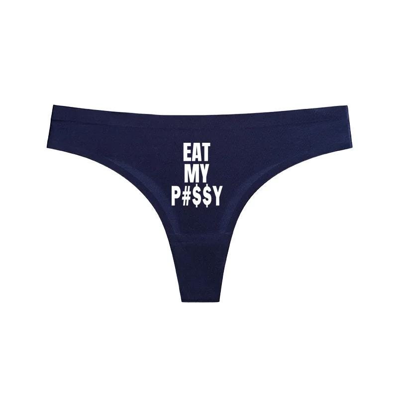 Eat my Pussy Sexy Panty| Funny Bachelorette Party Bridal, Lick my Pussy Thong, Women Underwear oral sex play sit on my face, Gift for her