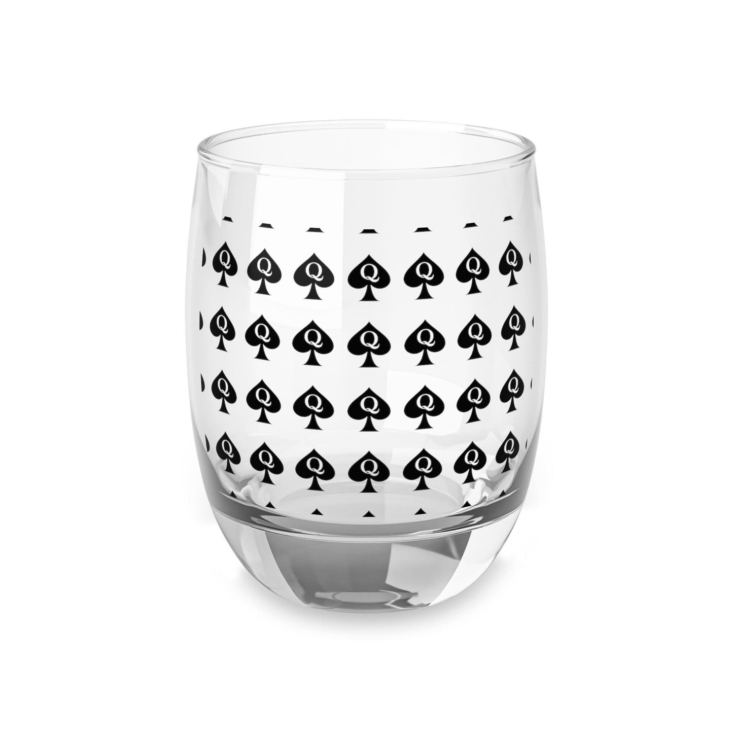 Queen of Spades Whiskey Glass 6oz QOS Hotwife Swinger Cuck Lifestyle Gift for Him Bull Queen Clear Barware Naughty Drink Glass