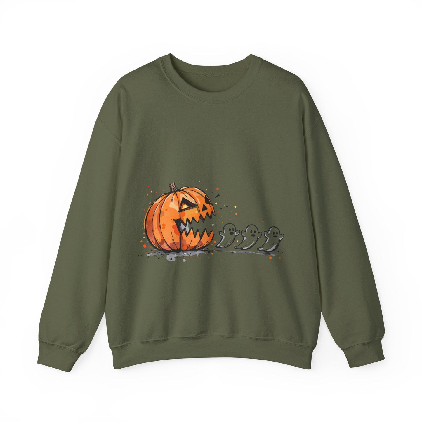 Halloween sweatshirt Deadly Pumpkin & Ghosts Funny Sweater Spooky Ghosts