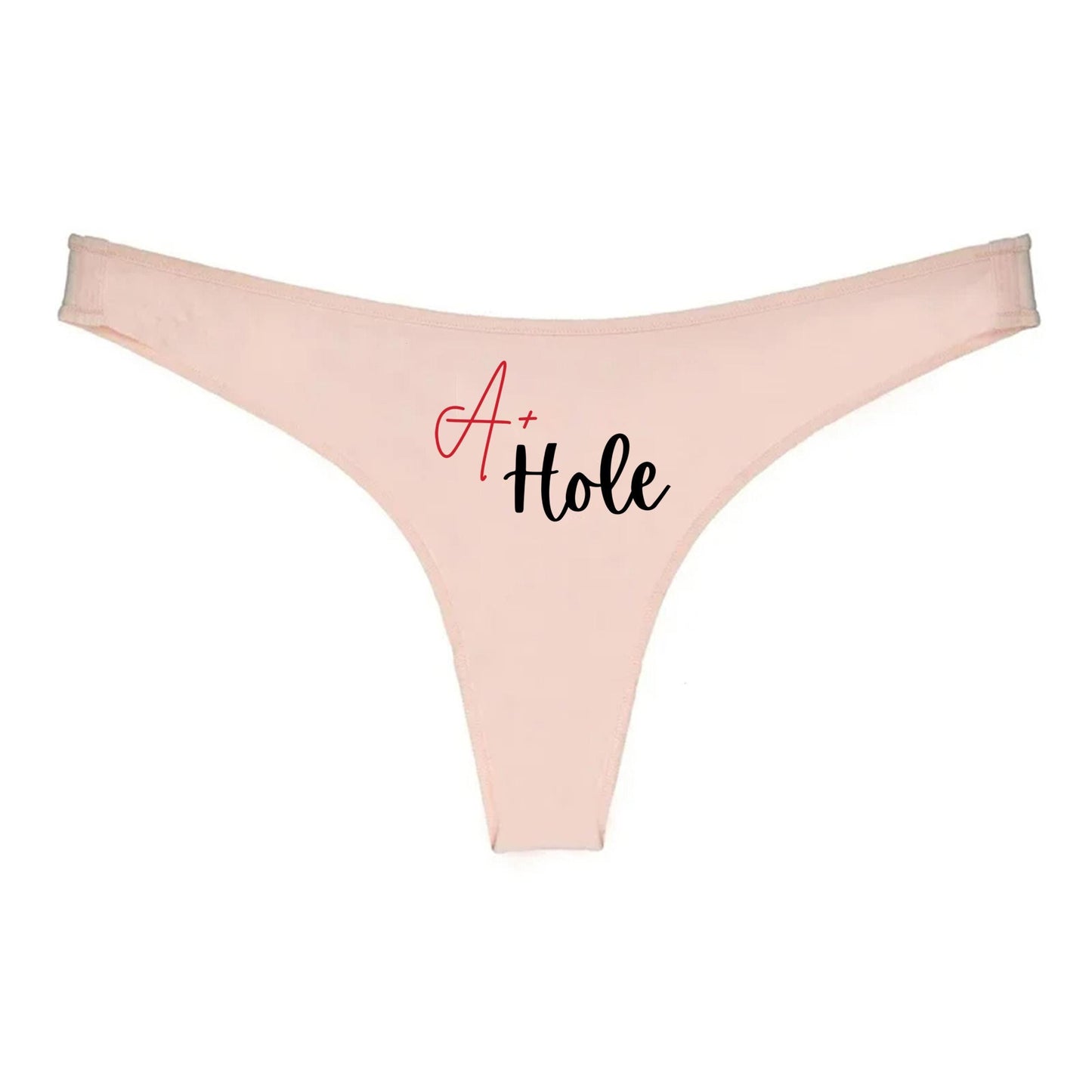 A plus Hole Thong | QoS Panties, Sexy Gift Idea for Wife, Hotwife lifestyle Queen of Spades, Surprise Him Underwear