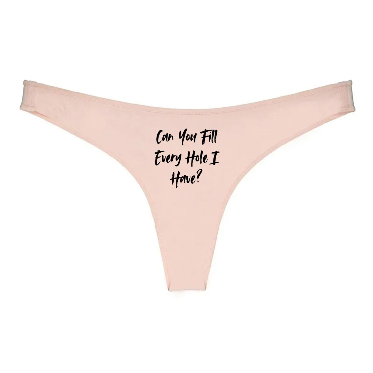 Can You Fill Every Hole I Have Thong | Hotwife lifestyle QoS Panties, Sexy Gift Idea for Wife, Queen of Spades, cuck husband Underwear