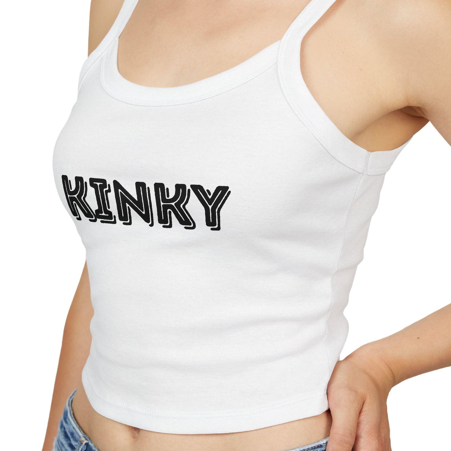 Kinky,Spaghetti strap crop top, Hotwife lifestyle Gift idea for her, wife, Queen of Spades, QOS, Swinger, Cuck, Bull
