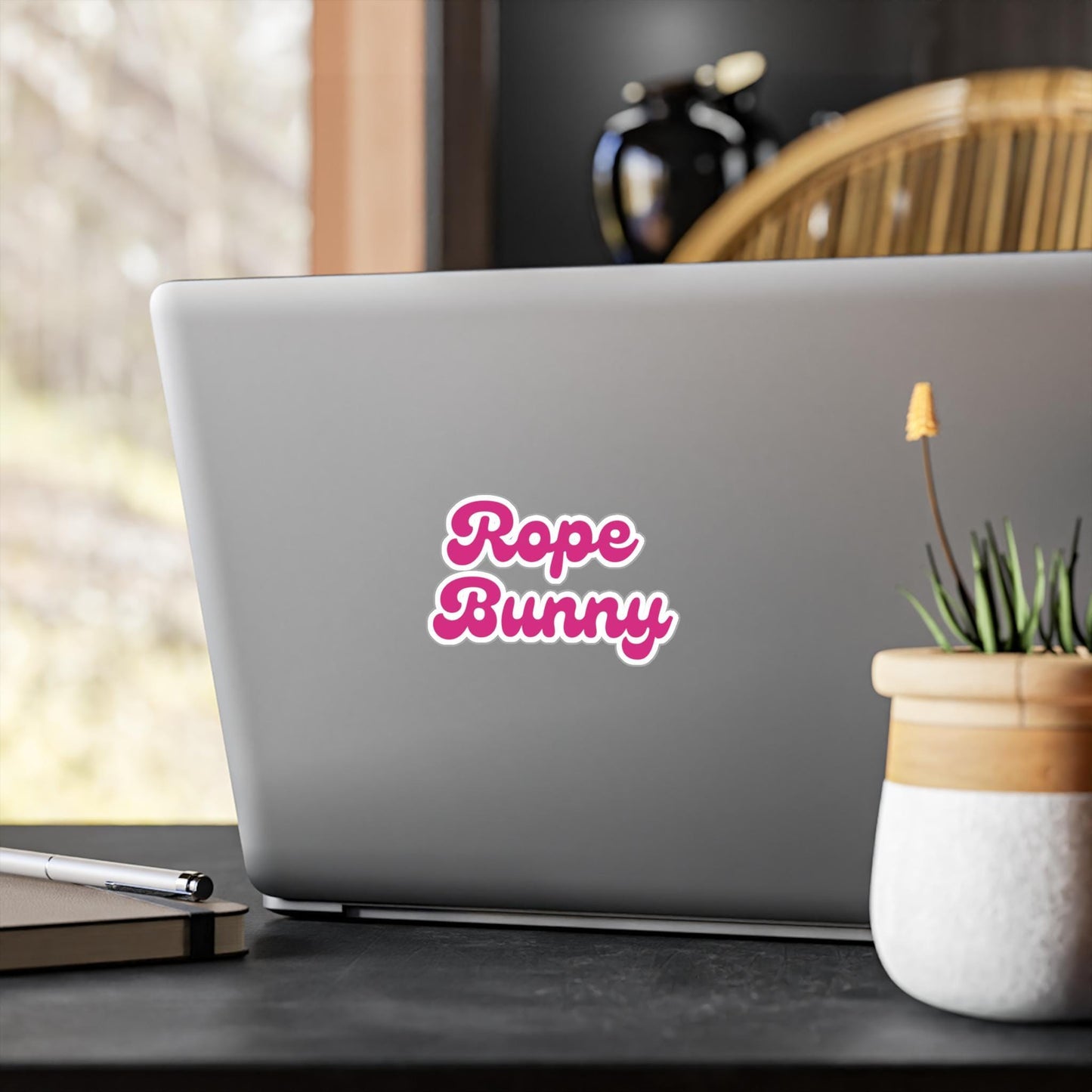 Rope Bunny Sticker BDSM Submissive Kiss-Cut Vinyl Sticker Lifestyle Art Gift for Brats Kink Sticker Kinky BDSM decal adult NSFW Gift