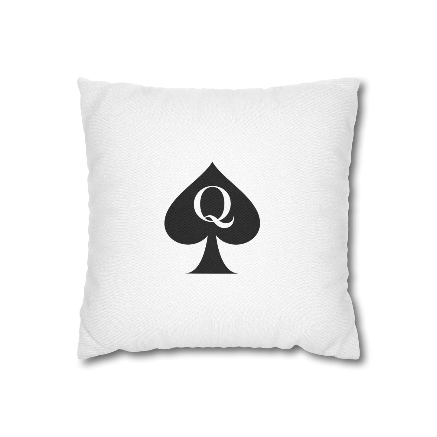 Queen of Spades Square Pillowcase QOS Hotwife Bedroom Decor Cuck Swinger Lifestyle Cushion Cover Double Sided Print Sexy Statement
