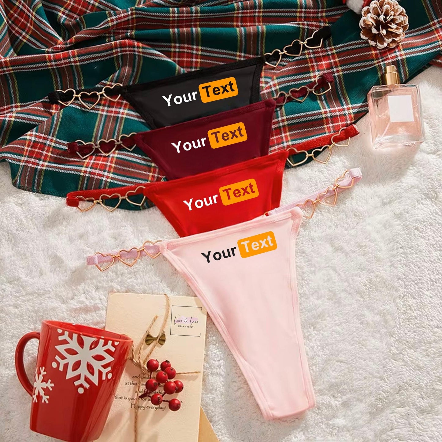 Custom panties G-String | Personalized Sexy Panty, Customized Thong Gift for Bridal, Her Lingerie, Valentine's Day for Girlfriend Wife