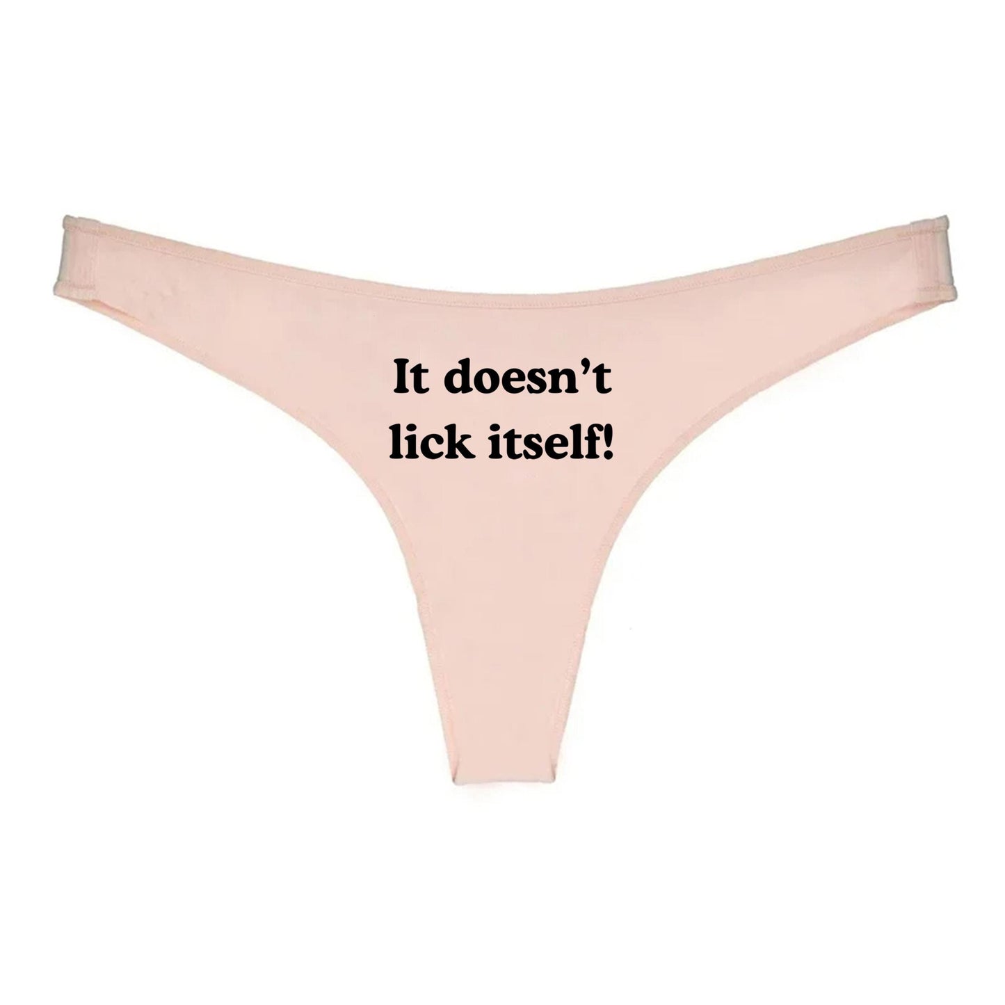 it doesnt lick itslef Thong | Oral love Hotwife lifestyle QoS Panties, Sexy Gift Idea for Wife, Queen of Spades, Surprise Him Underwear