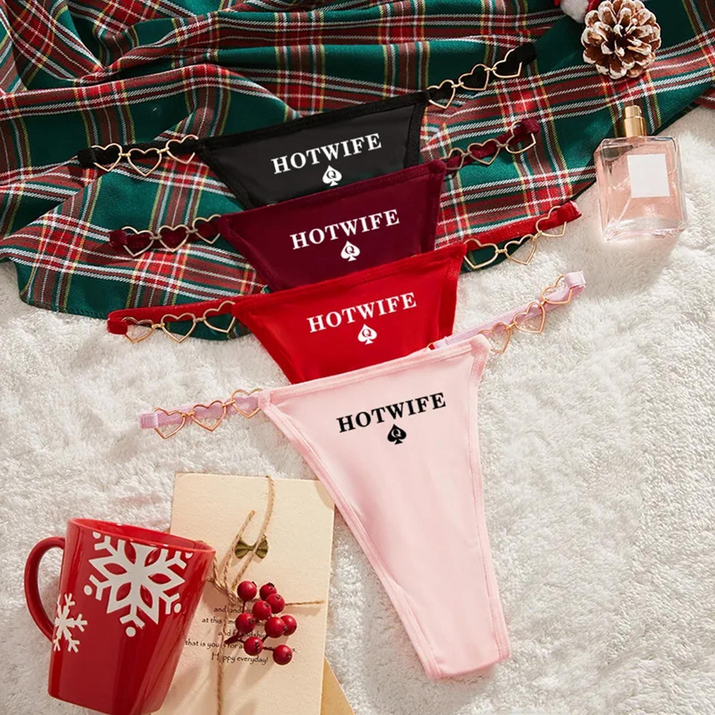 Hotwife Queen of Spades sexy G-String | QOS Thong, BBC Wife Panty Gift Her, Sex MILF Swingers Lifestyle Pineapple Cuckold Underwear