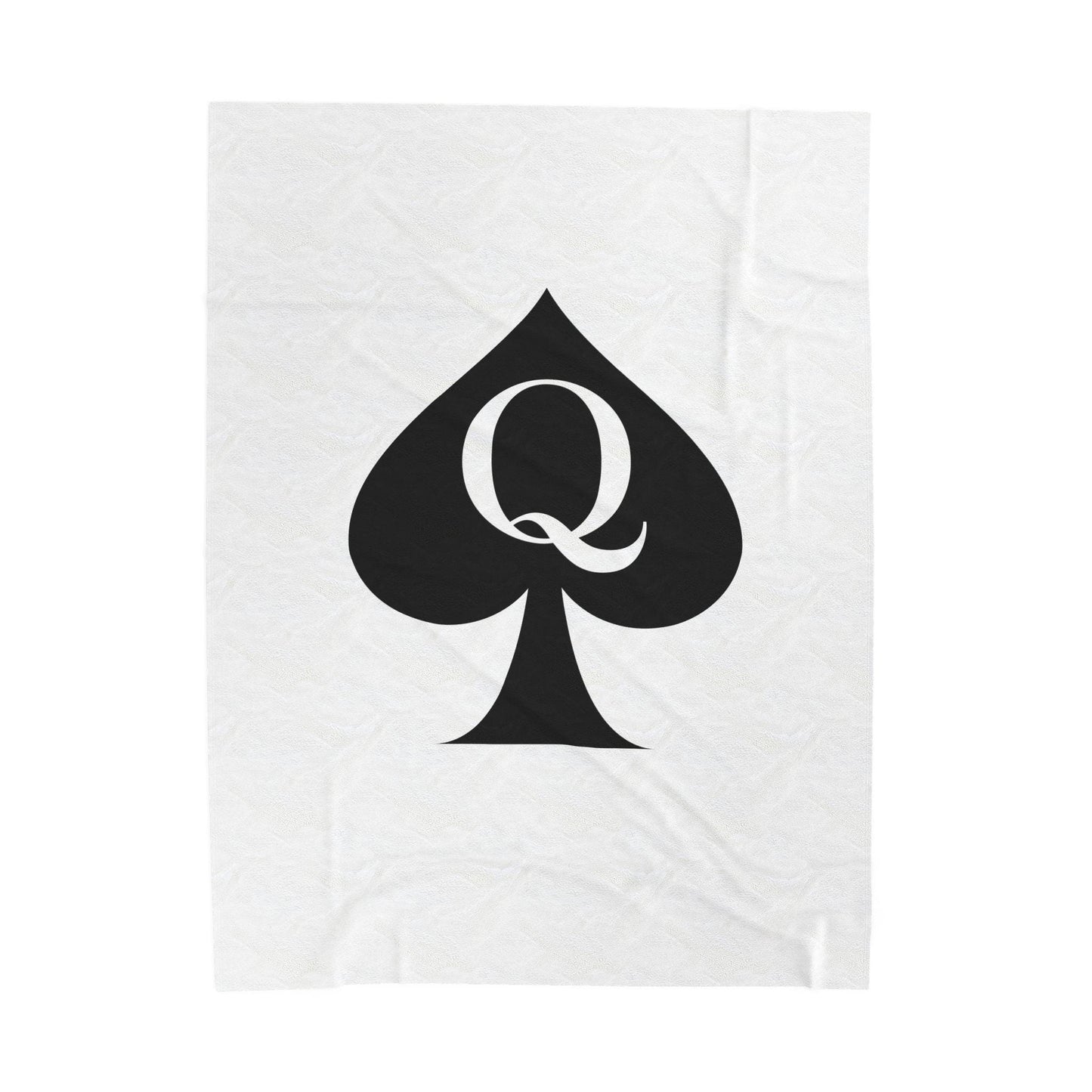 Queen of Spades Velveteen Plush Blanket QOS Hotwife Lifestyle Throw Cuck Bull Bedroom Couch Gift Soft Cozy Sexy Swinger Decor One Sided