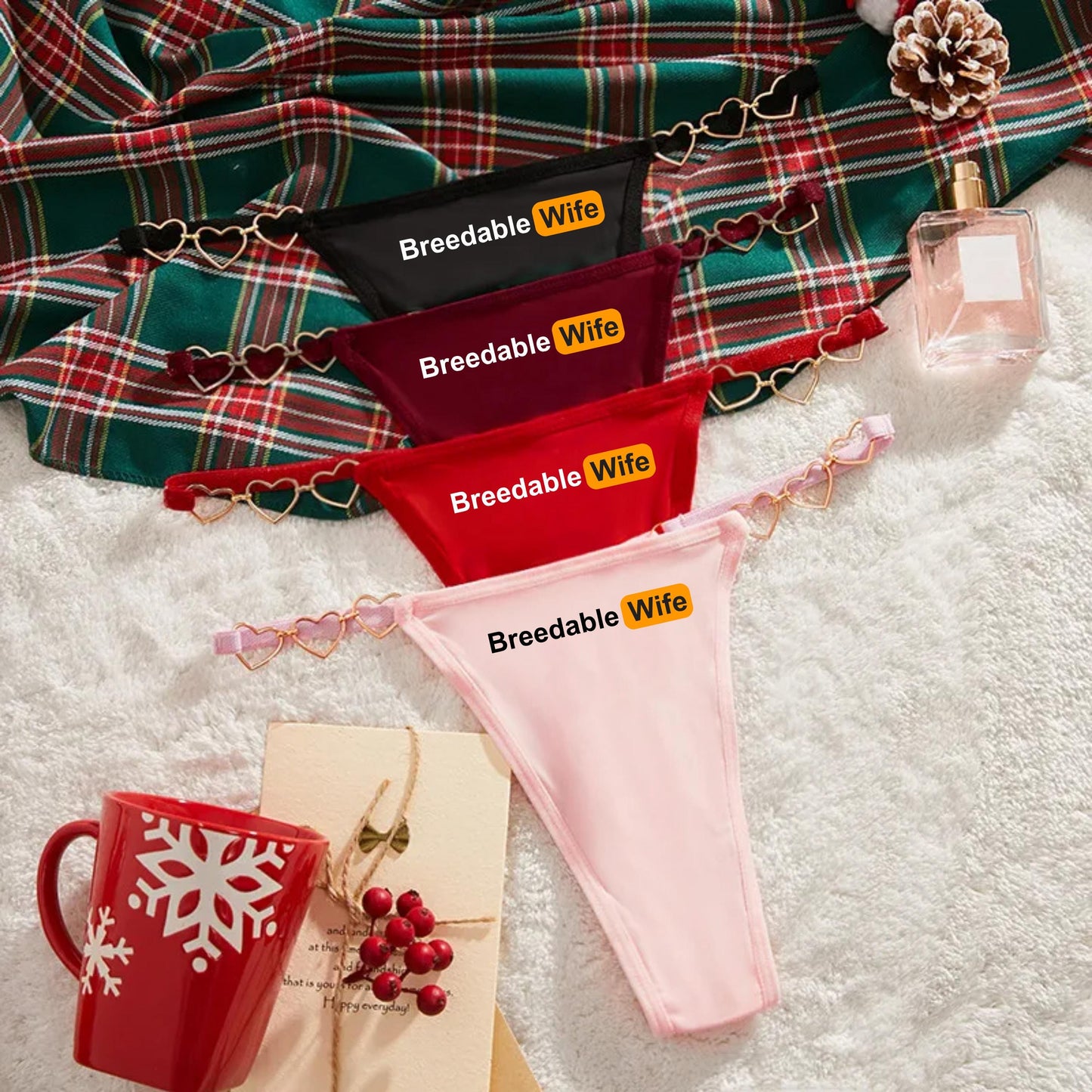 Breedable Wife Gstring Hotwife Thong Queen of Spades | QoS panties| Bull BBC sexy underwear Gift for her | Roleplaying Clothing Lifestyle