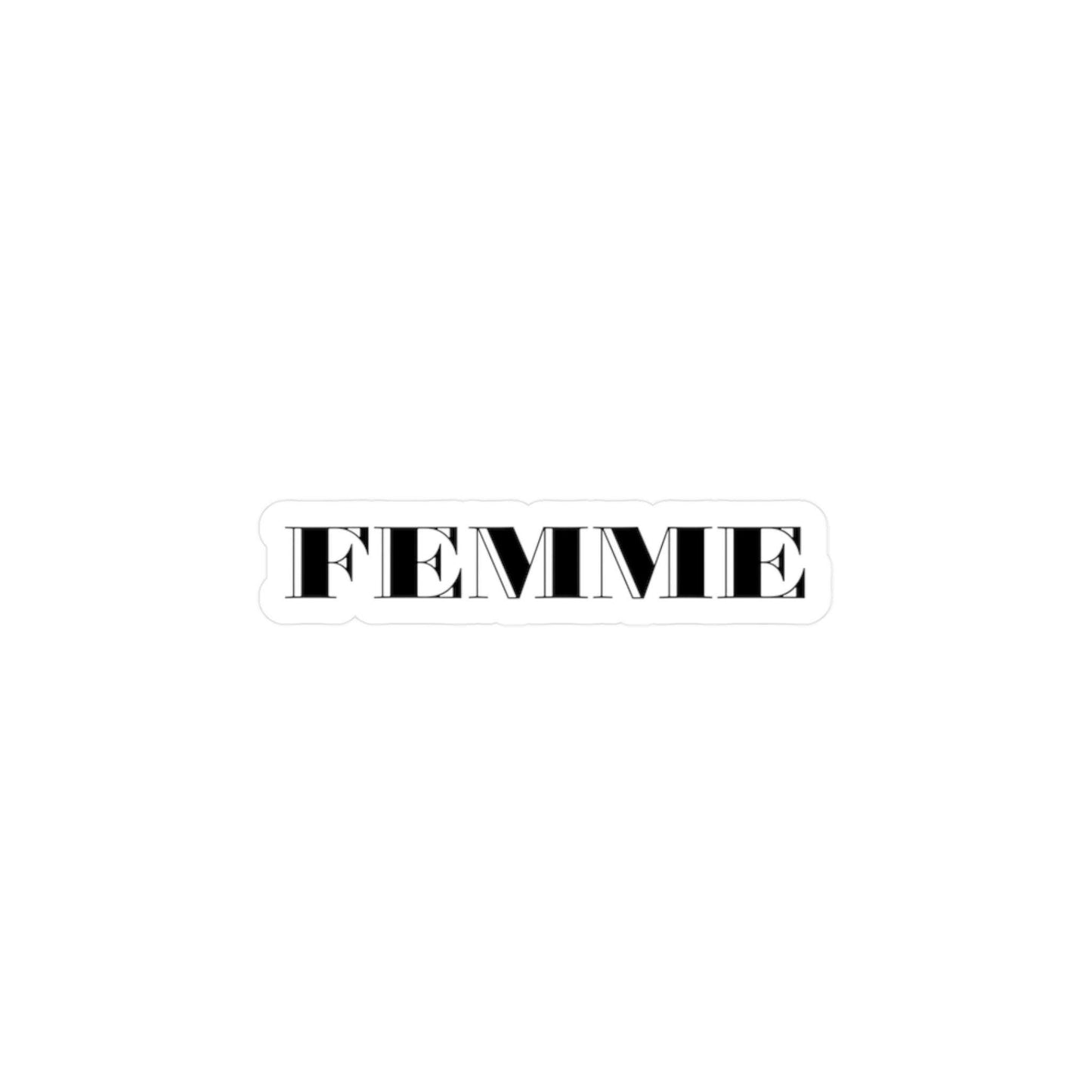 Femme Sticker Kinky BDSM decal BDSM Kiss-Cut Vinyl Sticker Submissive Gift for Brats Kink Sticker Lifestyle Art adult NSFW Gift mdlg