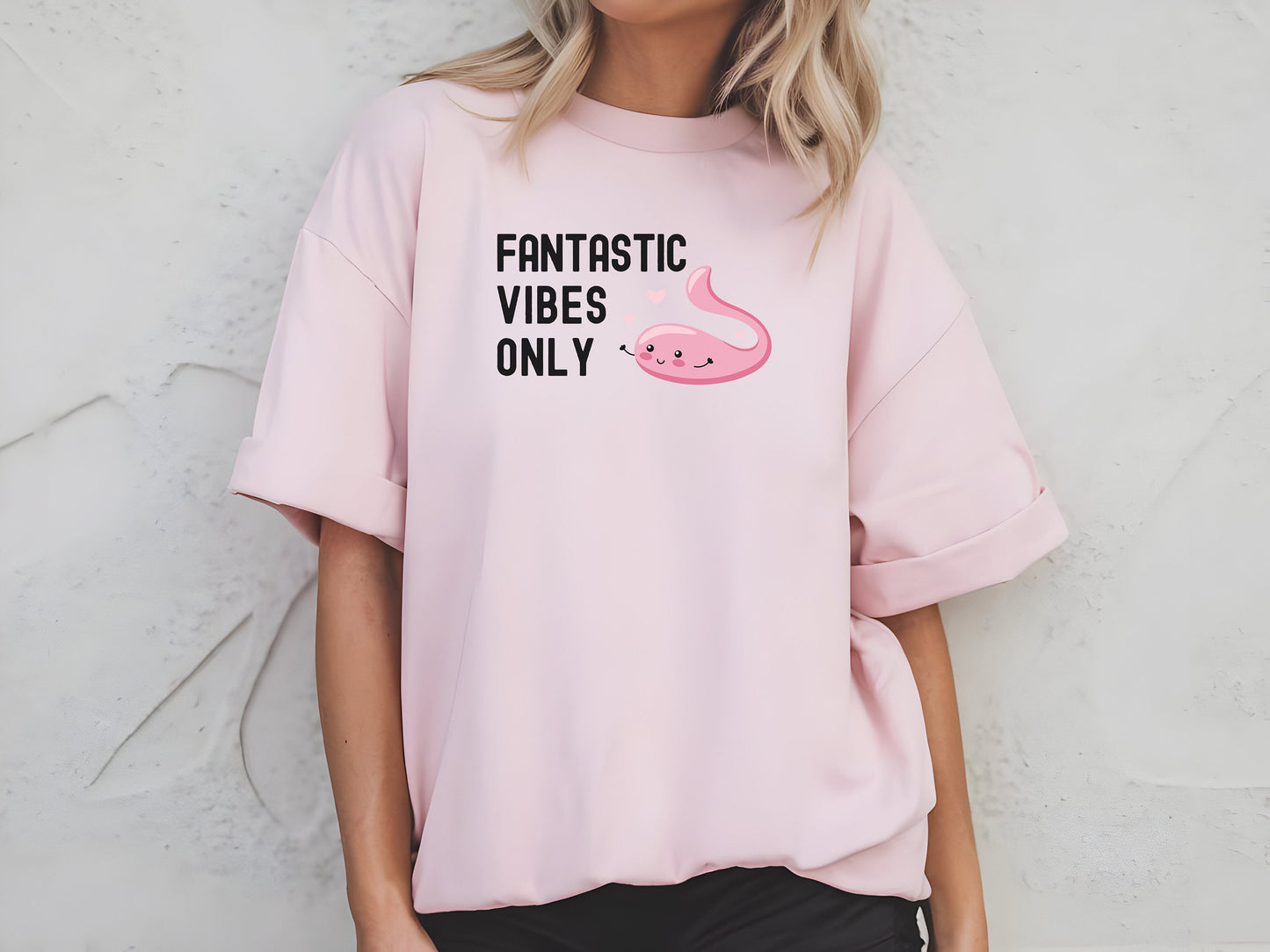 Funny Vibrator T-Shirt Fantastic Vibes Only, Naughty Adult Humor Dildo Tee, Bachelorette Party, Gag Gift for Sexy Girls and Women, Orgasms