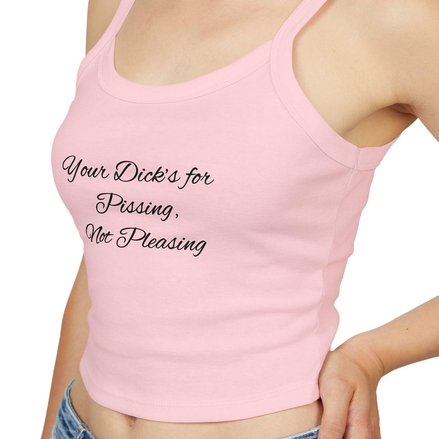 Your Dicks for Pissing, Not Pleasing Spaghetti strap crop top, Hotwife lifestyle Gift idea for her, wife, Cuck humiliation, Queen of Spades