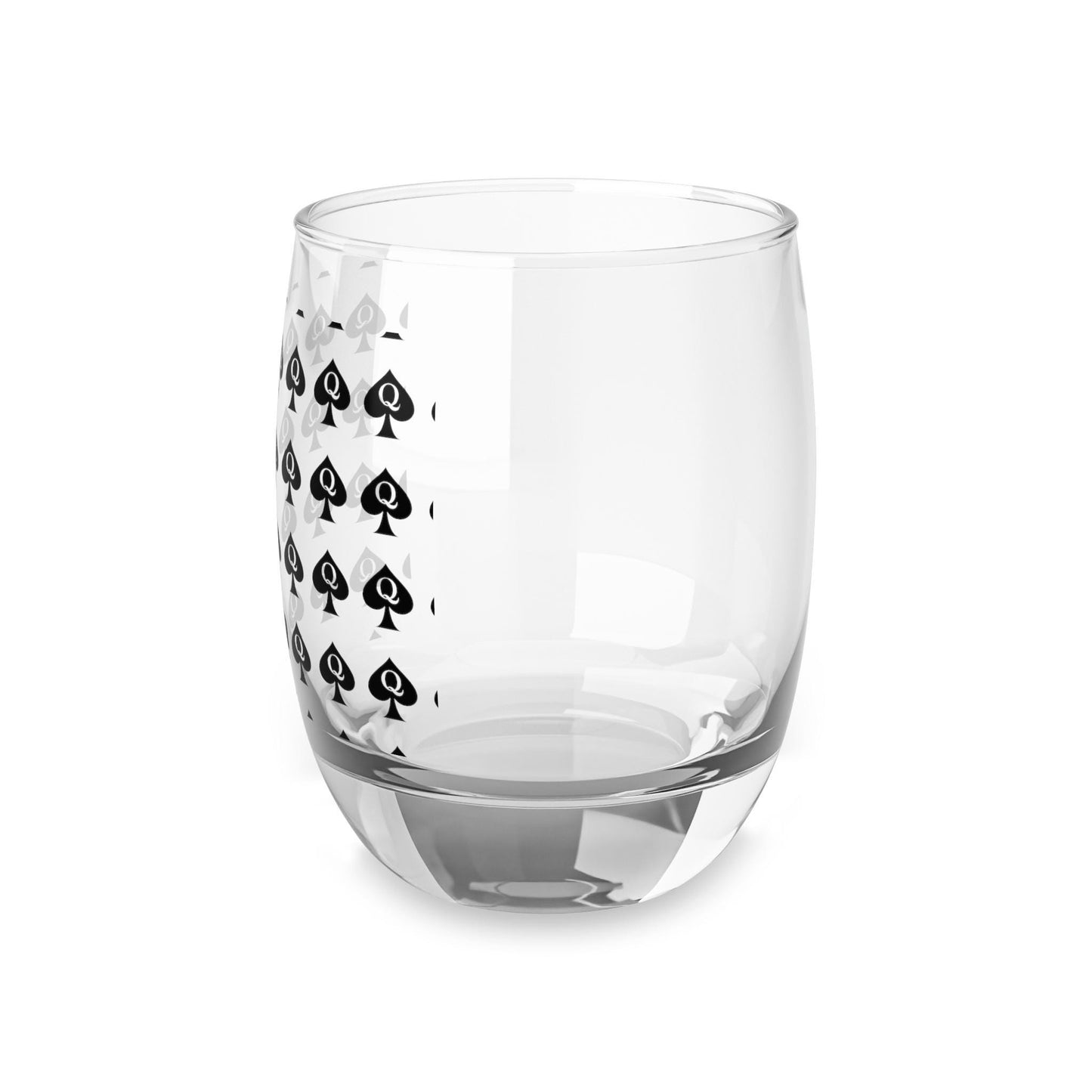 Queen of Spades Whiskey Glass 6oz QOS Hotwife Swinger Cuck Lifestyle Gift for Him Bull Queen Clear Barware Naughty Drink Glass