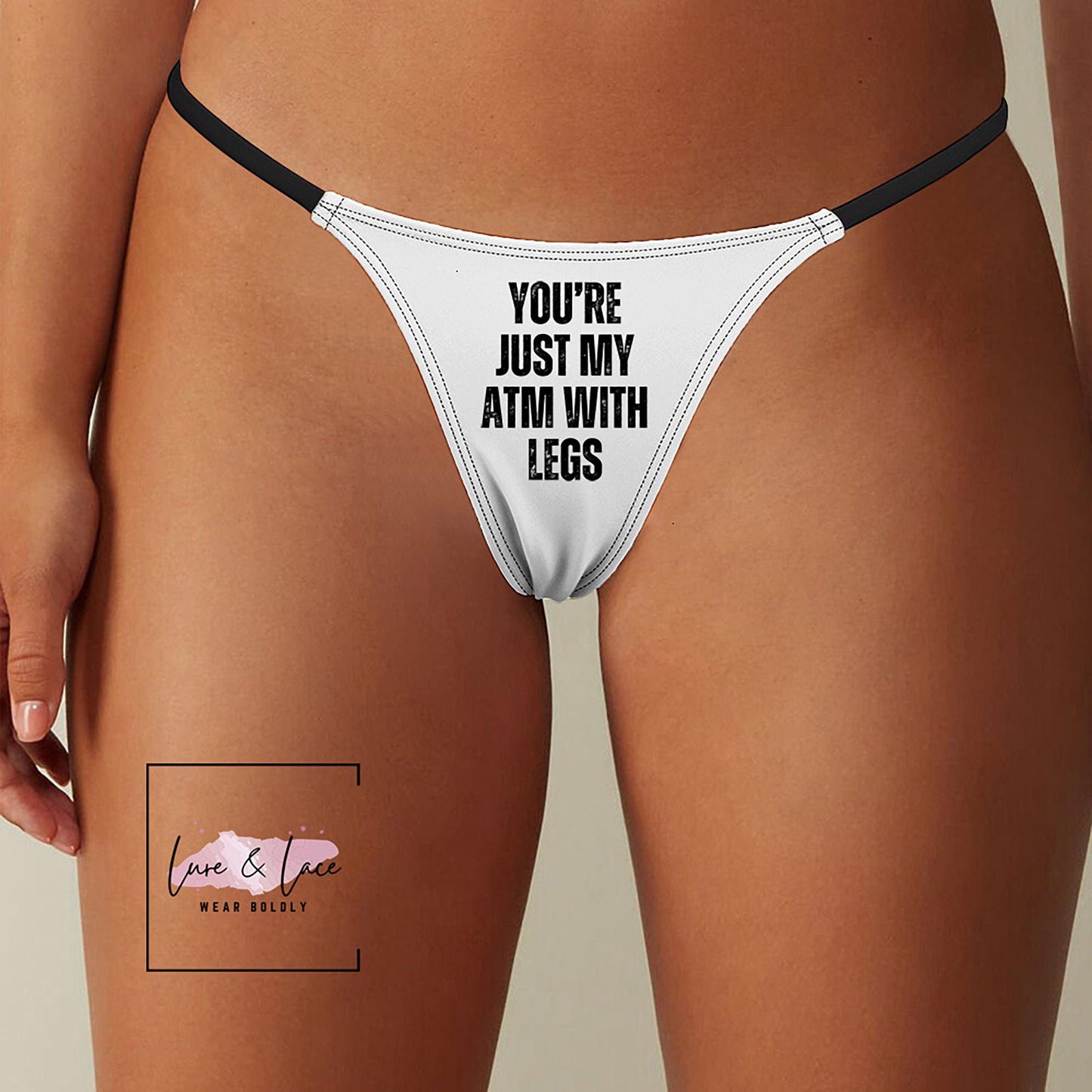 You are just mY ATM With Legs Sexy Thong, QOS G-String, Naughty Lingerie Panties, Hotwife Lifestyle, Queen of Spades, Cuck