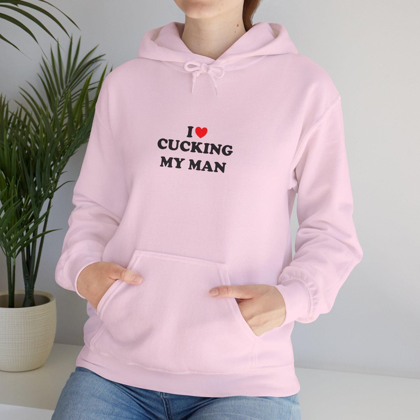 I Love Cucking My Man Hooded Sweatshirt, Cuckold Hotwife Swinger Lifestyle Power Play Submission Gift Idea for Her, cuckold bull gift