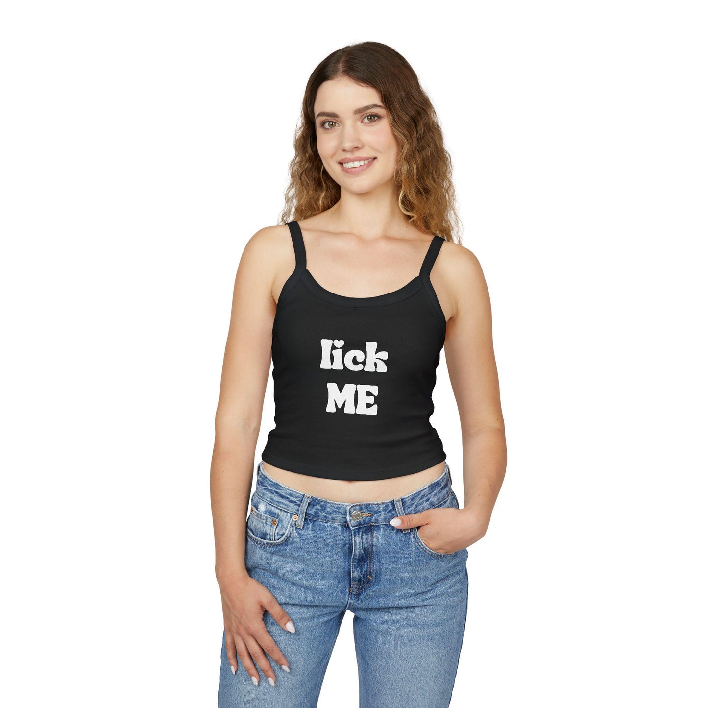 Lick me Spaghetti strap crop top, Hotwife lifestyle Gift idea for her, wife, Queen of Spades, QOS, Swinger, Cuck, Bull