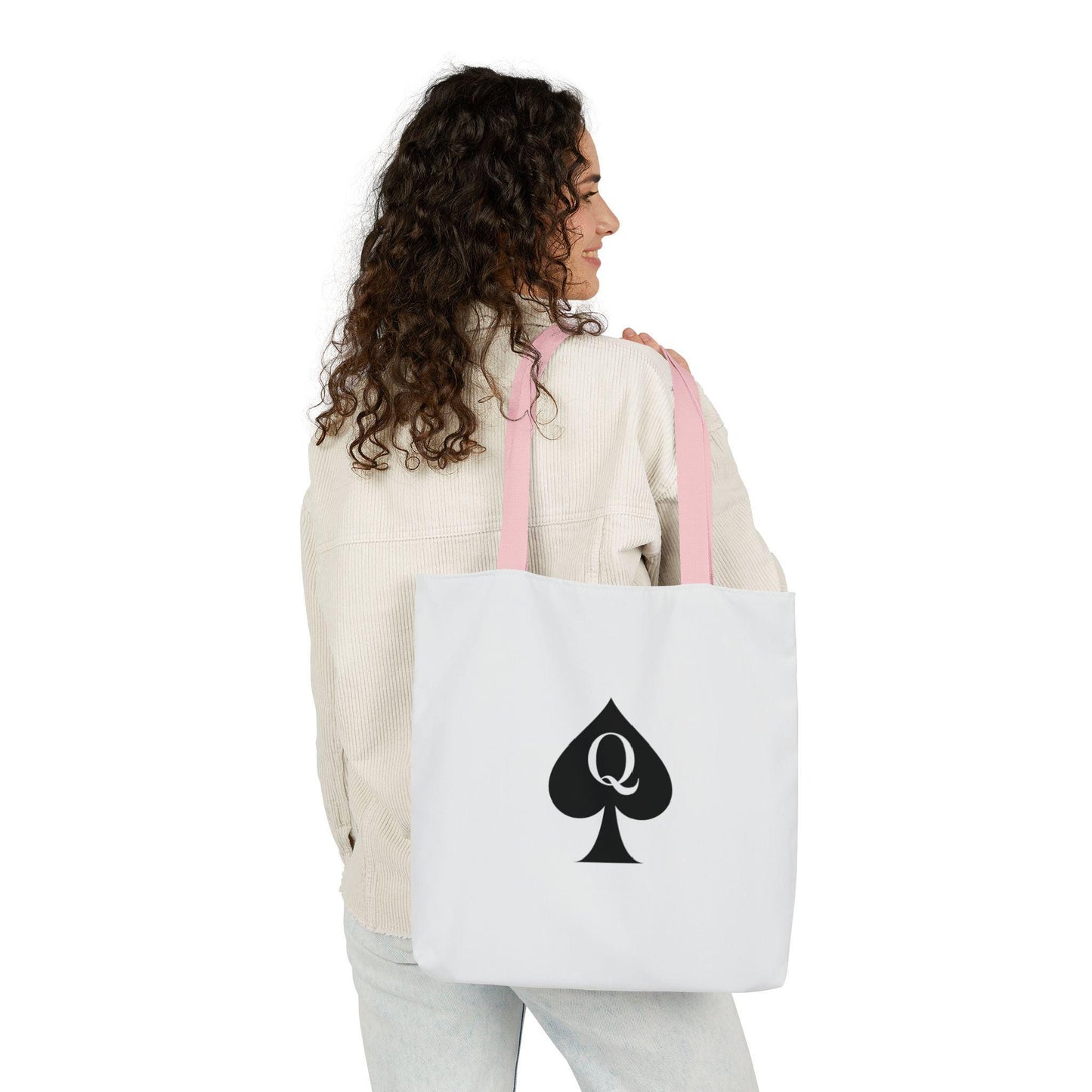 Queen of Spades Canvas Tote Bag | QOS Hotwife Swinger Lifestyle Gift, Pineapple Kink Travel Bag, BBC Kinky Shopper Accessory cuckold Bull