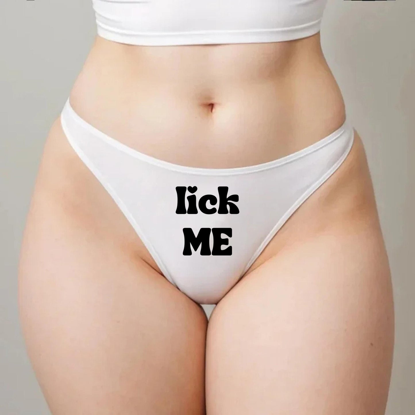 Lick me Thong | naughty women Hotwife lifestyle QoS Panties, Sexy Gift Idea for Wife, Queen of Spades, Surprise Him Underwear